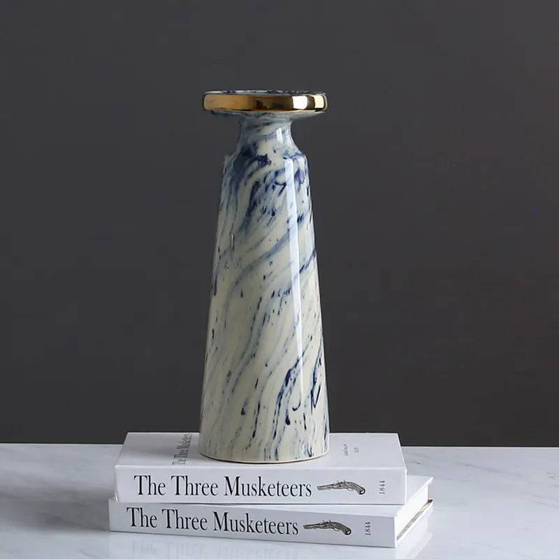 Blue Quicksand Candle Holder Fa-D1982A -  Candle Holders - ebarza Furniture UAE | Shop Modern Furniture in Abu Dhabi & Dubai - مفروشات ايبازرا في الامارات | تسوق اثاث عصري وديكورات مميزة في دبي وابوظبي
