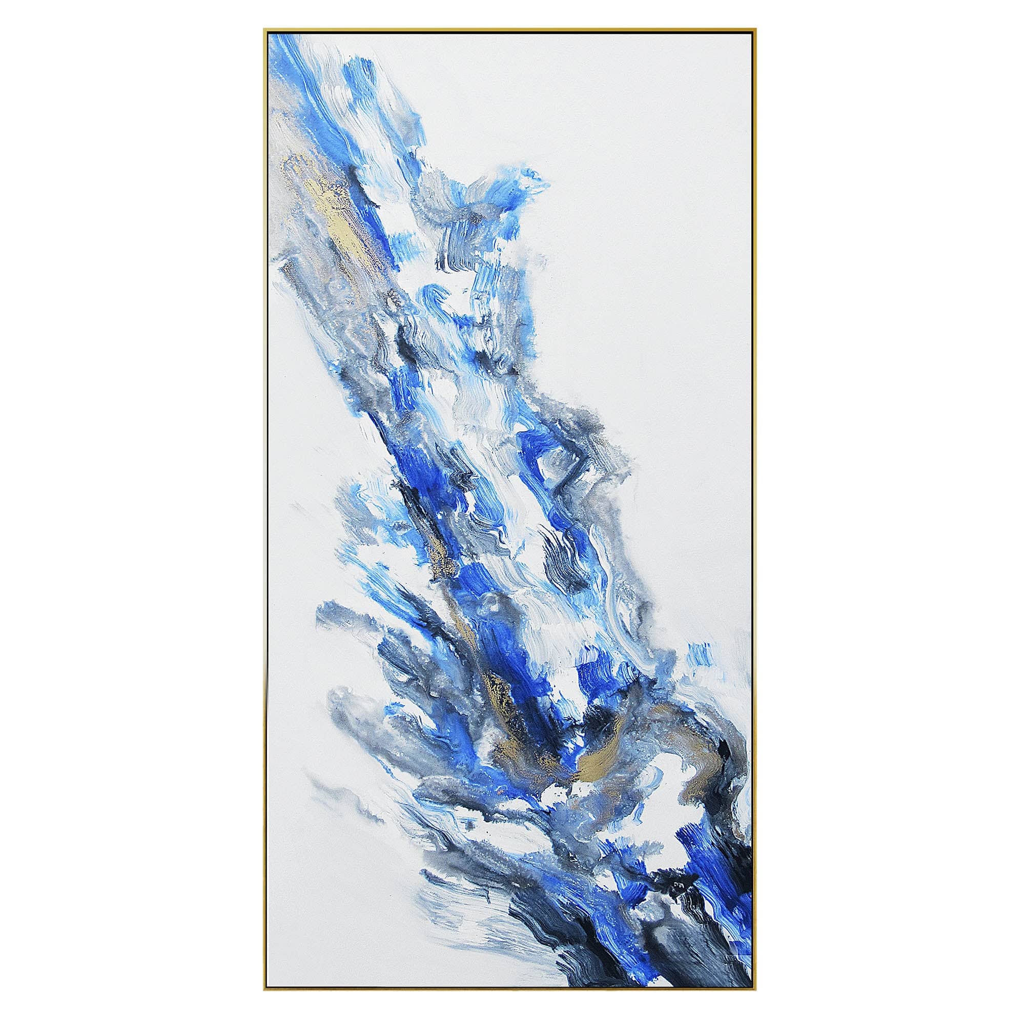 Blue Ray Hand Painted Art Painting With Frame 160X80 Cm SOAP0073 -  Paintings - ebarza Furniture UAE | Shop Modern Furniture in Abu Dhabi & Dubai - مفروشات ايبازرا في الامارات | تسوق اثاث عصري وديكورات مميزة في دبي وابوظبي