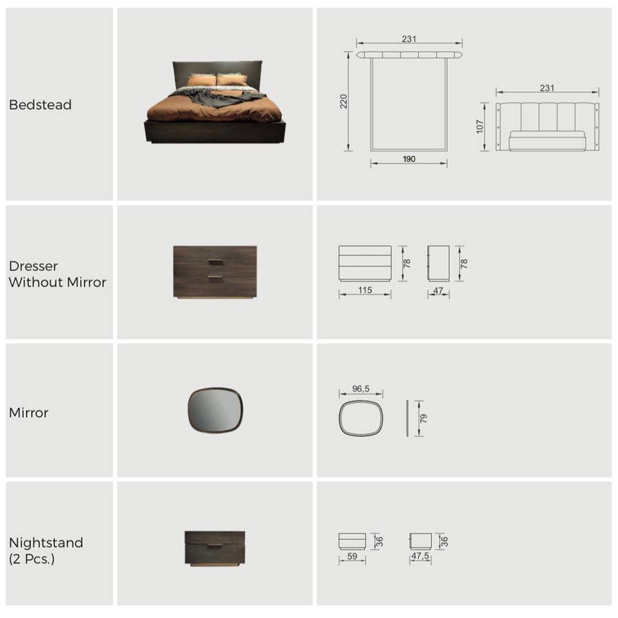 Bolivia  Dresser&Mirror Bolivia-Dresser -  Dressers and Mirrors - ebarza Furniture UAE | Shop Modern Furniture in Abu Dhabi & Dubai - مفروشات ايبازرا في الامارات | تسوق اثاث عصري وديكورات مميزة في دبي وابوظبي