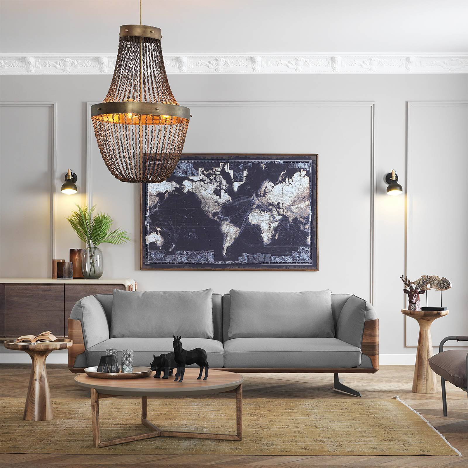 Brooklyn Sofa Bro016Ow-Gr -  Sofas - ebarza Furniture UAE | Shop Modern Furniture in Abu Dhabi & Dubai - مفروشات ايبازرا في الامارات | تسوق اثاث عصري وديكورات مميزة في دبي وابوظبي