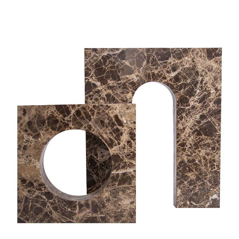 Brown Square & Round Shape Vase-B Fb-T2026B -  Home Decor Figurines - ebarza Furniture UAE | Shop Modern Furniture in Abu Dhabi & Dubai - مفروشات ايبازرا في الامارات | تسوق اثاث عصري وديكورات مميزة في دبي وابوظبي