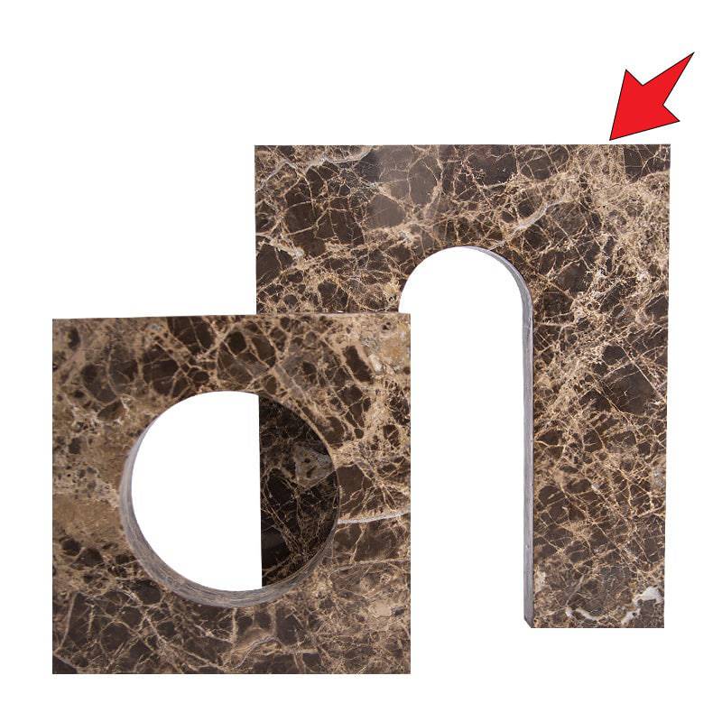Brown Squre & Round Shape Vase-A Fb-T2026A -  Home Decor Figurines - ebarza Furniture UAE | Shop Modern Furniture in Abu Dhabi & Dubai - مفروشات ايبازرا في الامارات | تسوق اثاث عصري وديكورات مميزة في دبي وابوظبي