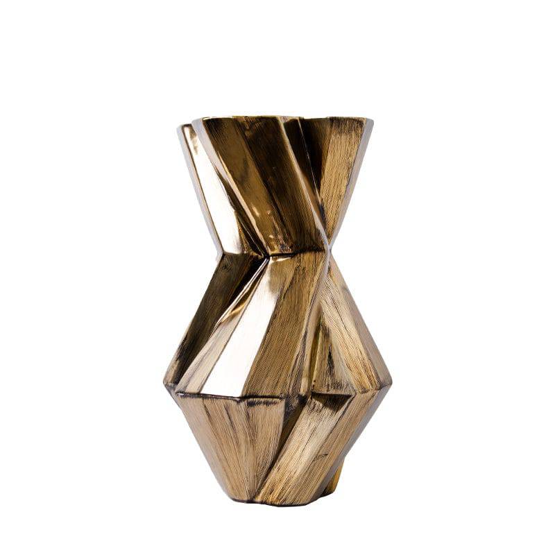 Brown Torsional Vase Fa-D2085C -  Vases - ebarza Furniture UAE | Shop Modern Furniture in Abu Dhabi & Dubai - مفروشات ايبازرا في الامارات | تسوق اثاث عصري وديكورات مميزة في دبي وابوظبي