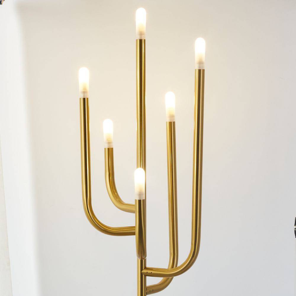 Candlestick Floor Lamp Cy-Ltd-1004-G -  Floor Lamps - ebarza Furniture UAE | Shop Modern Furniture in Abu Dhabi & Dubai - مفروشات ايبازرا في الامارات | تسوق اثاث عصري وديكورات مميزة في دبي وابوظبي