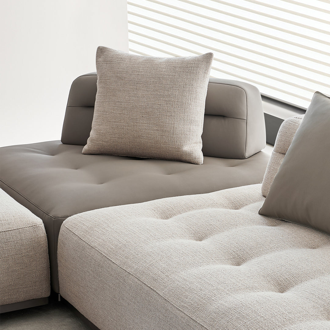 Carmilla Single Seater Module Without Arm - Leather - MSTV-S015-C1 -  Sofas - ebarza Furniture UAE | Shop Modern Furniture in Abu Dhabi & Dubai - مفروشات ايبازرا في الامارات | تسوق اثاث عصري وديكورات مميزة في دبي وابوظبي