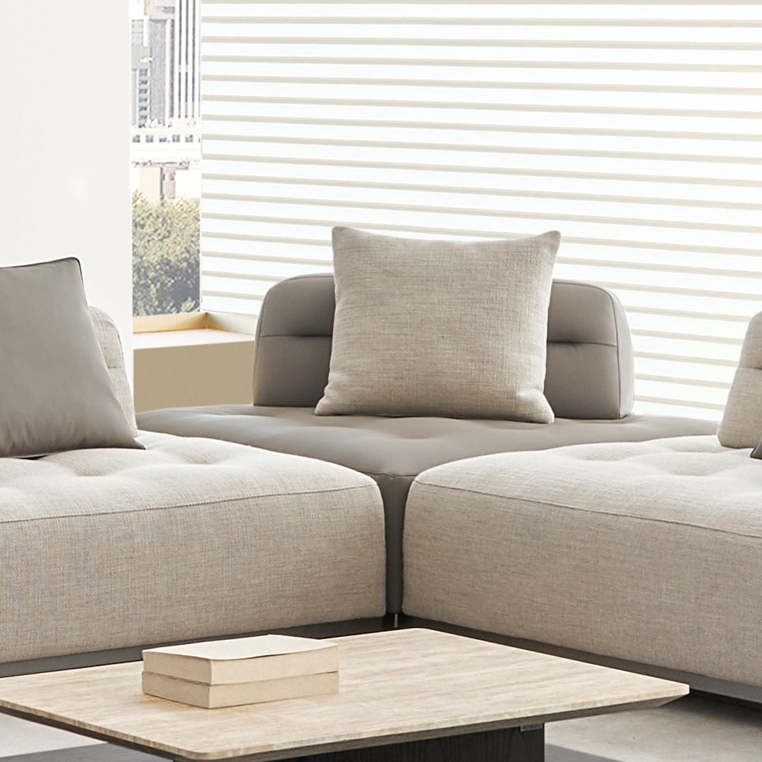 Carmilla Single Seater Module Without Arm - Leather - MSTV-S015-C1 -  Sofas - ebarza Furniture UAE | Shop Modern Furniture in Abu Dhabi & Dubai - مفروشات ايبازرا في الامارات | تسوق اثاث عصري وديكورات مميزة في دبي وابوظبي