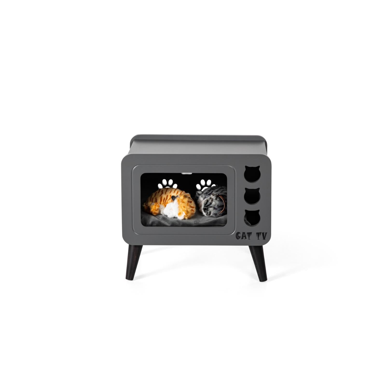 Cat house & Tv Antrasite Coffee Table HW-CTAS1CT -  Side Tables - ebarza Furniture UAE | Shop Modern Furniture in Abu Dhabi & Dubai - مفروشات ايبازرا في الامارات | تسوق اثاث عصري وديكورات مميزة في دبي وابوظبي