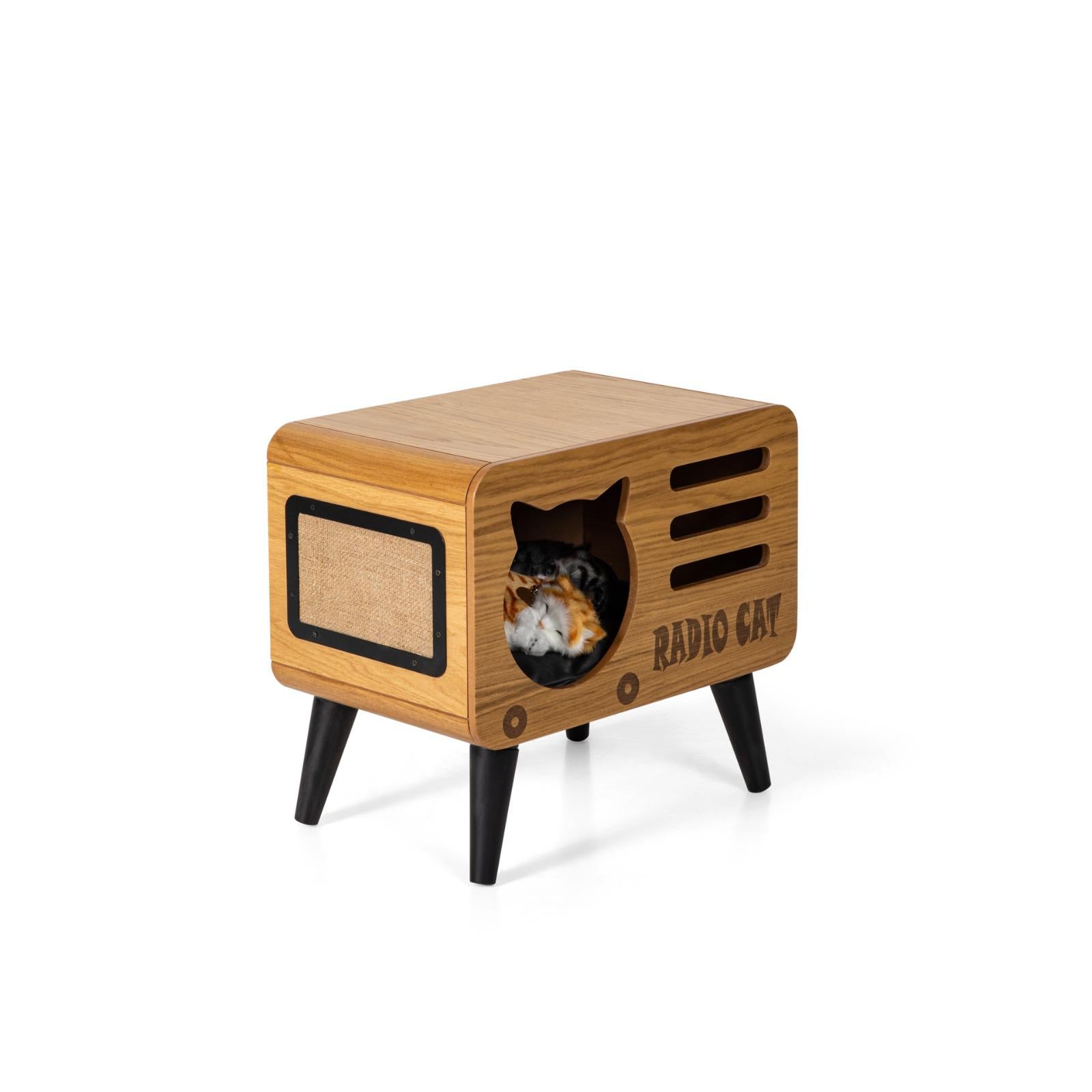 Cat house & Vintage Radio Coffee Table HW-RCS1CT -  Side Tables - ebarza Furniture UAE | Shop Modern Furniture in Abu Dhabi & Dubai - مفروشات ايبازرا في الامارات | تسوق اثاث عصري وديكورات مميزة في دبي وابوظبي