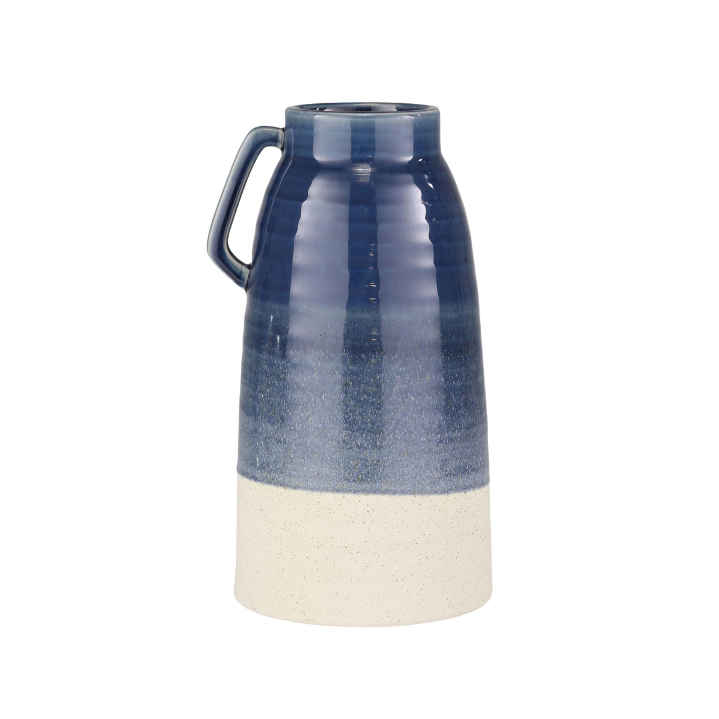 Ceramic Handled Vase, 33Cm 14022-01 -  Vases - ebarza Furniture UAE | Shop Modern Furniture in Abu Dhabi & Dubai - مفروشات ايبازرا في الامارات | تسوق اثاث عصري وديكورات مميزة في دبي وابوظبي