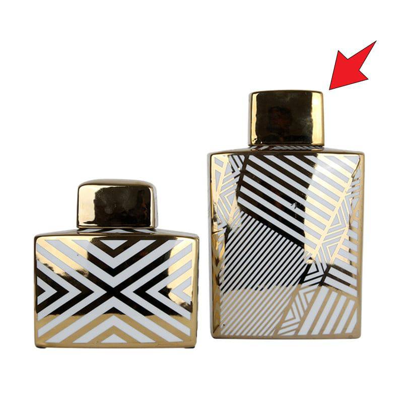 Ceramic Jar Fl-D336A -  Vases - ebarza Furniture UAE | Shop Modern Furniture in Abu Dhabi & Dubai - مفروشات ايبازرا في الامارات | تسوق اثاث عصري وديكورات مميزة في دبي وابوظبي
