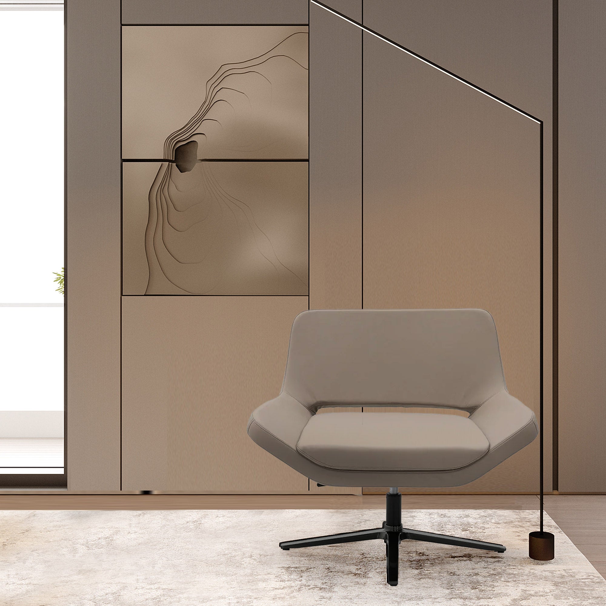 Lounge Chair - H-5146-Grey -  Lounge Chairs - ebarza Furniture UAE | Shop Modern Furniture in Abu Dhabi & Dubai - مفروشات ايبازرا في الامارات | تسوق اثاث عصري وديكورات مميزة في دبي وابوظبي