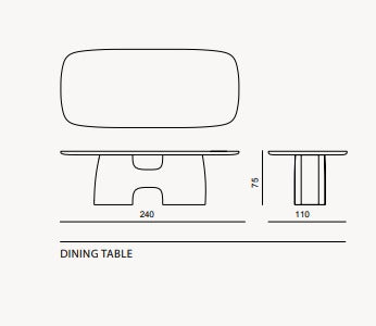 MOON Dining Table SAR-DT12 -  Dining Tables - ebarza Furniture UAE | Shop Modern Furniture in Abu Dhabi & Dubai - مفروشات ايبازرا في الامارات | تسوق اثاث عصري وديكورات مميزة في دبي وابوظبي