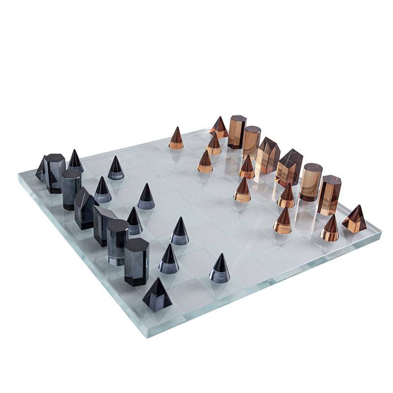Chess Glass Decoration Fb-Sj2011 -  Home Decor Figurines - ebarza Furniture UAE | Shop Modern Furniture in Abu Dhabi & Dubai - مفروشات ايبازرا في الامارات | تسوق اثاث عصري وديكورات مميزة في دبي وابوظبي
