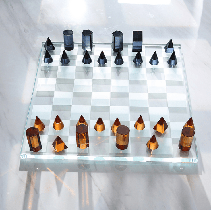 Chess Glass Decoration Fb-Sj2011 -  Home Decor Figurines - ebarza Furniture UAE | Shop Modern Furniture in Abu Dhabi & Dubai - مفروشات ايبازرا في الامارات | تسوق اثاث عصري وديكورات مميزة في دبي وابوظبي