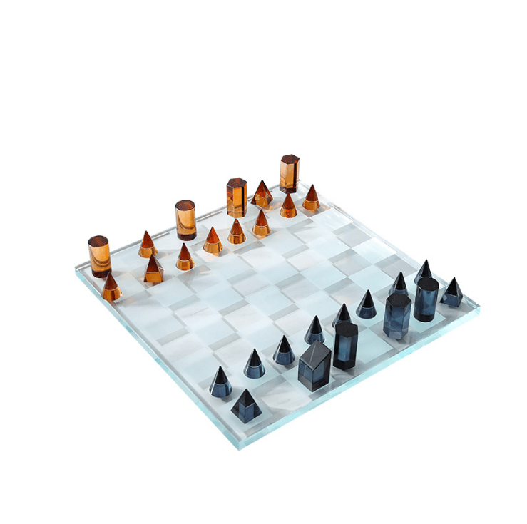 Chess Glass Decoration Fb-Sj2011 -  Home Decor Figurines - ebarza Furniture UAE | Shop Modern Furniture in Abu Dhabi & Dubai - مفروشات ايبازرا في الامارات | تسوق اثاث عصري وديكورات مميزة في دبي وابوظبي
