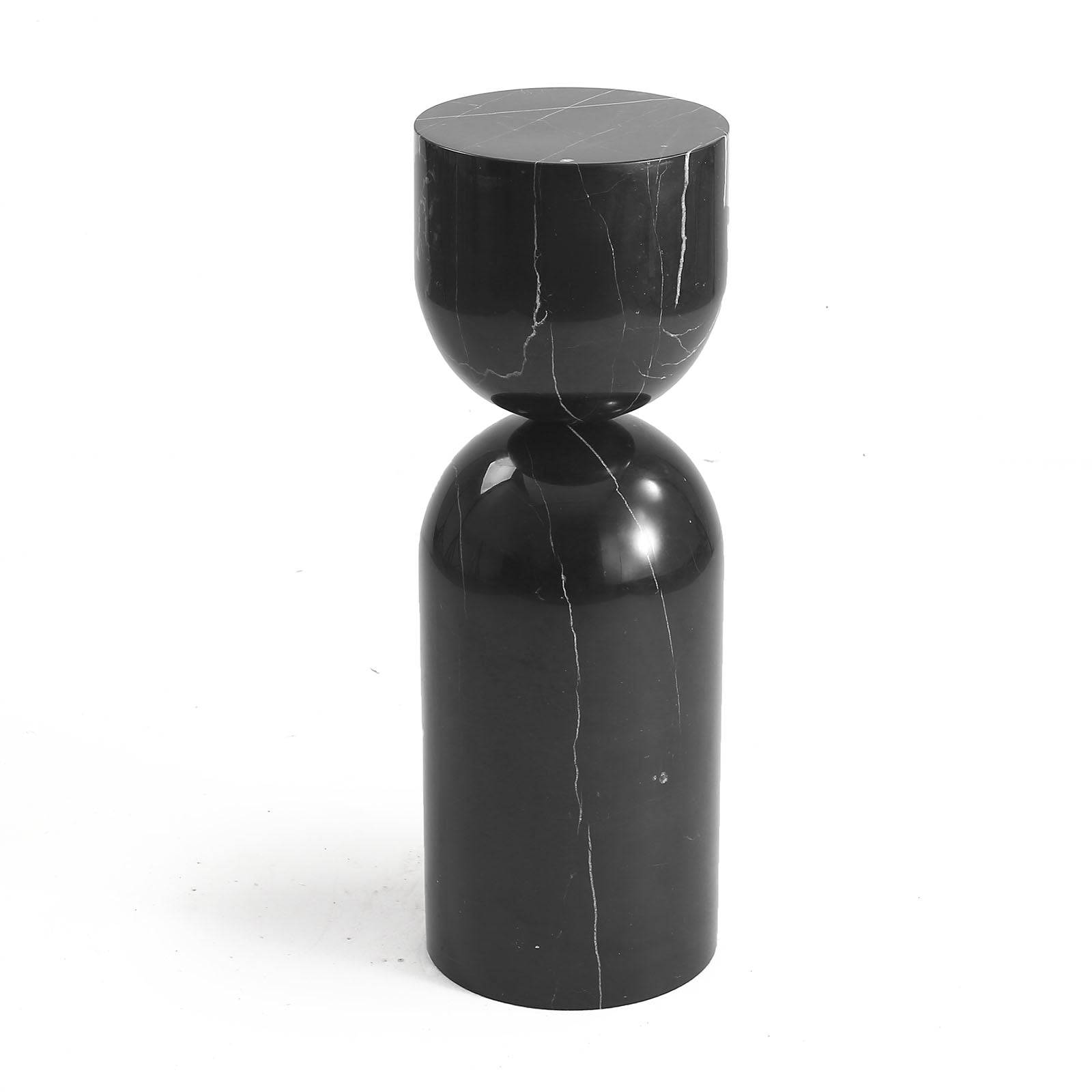 Chess Natural Marble Side Table St8687-20-Bk -  Side Tables - ebarza Furniture UAE | Shop Modern Furniture in Abu Dhabi & Dubai - مفروشات ايبازرا في الامارات | تسوق اثاث عصري وديكورات مميزة في دبي وابوظبي