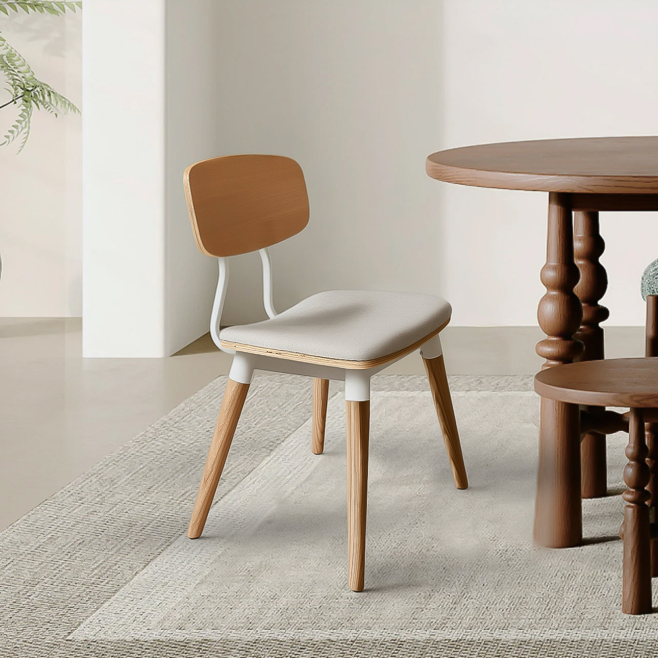 Hoary upholstery seat DINING CHAIR SMY15037A -  Chairs - ebarza Furniture UAE | Shop Modern Furniture in Abu Dhabi & Dubai - مفروشات ايبازرا في الامارات | تسوق اثاث عصري وديكورات مميزة في دبي وابوظبي