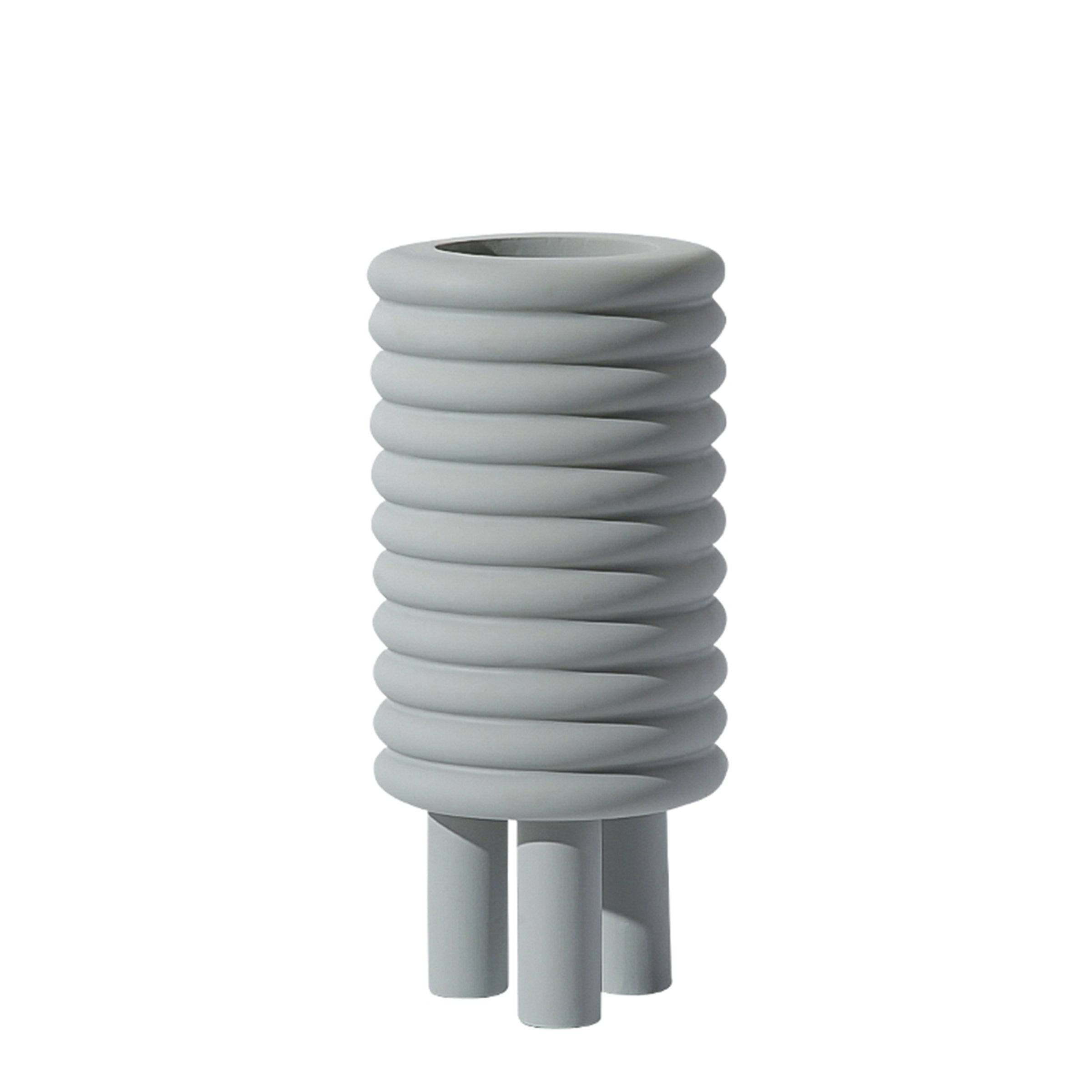 Circle Vase Grey Fc-Sz2174C -  Vases - ebarza Furniture UAE | Shop Modern Furniture in Abu Dhabi & Dubai - مفروشات ايبازرا في الامارات | تسوق اثاث عصري وديكورات مميزة في دبي وابوظبي