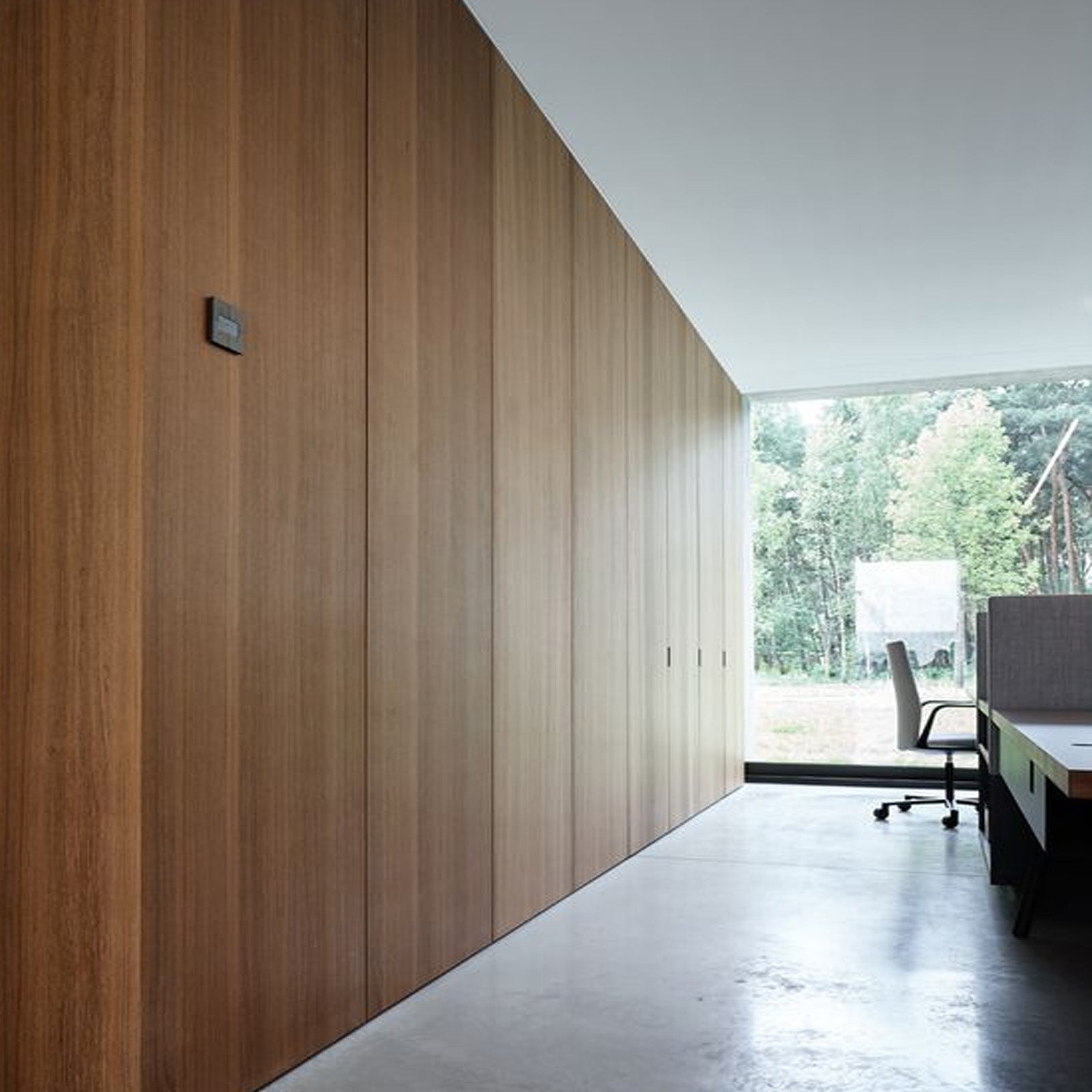 280x122x1.8cm Slat Acoustic Flat Decoration Panel Walnut-MDF -  Wall Panels - ebarza Furniture UAE | Shop Modern Furniture in Abu Dhabi & Dubai - مفروشات ايبازرا في الامارات | تسوق اثاث عصري وديكورات مميزة في دبي وابوظبي