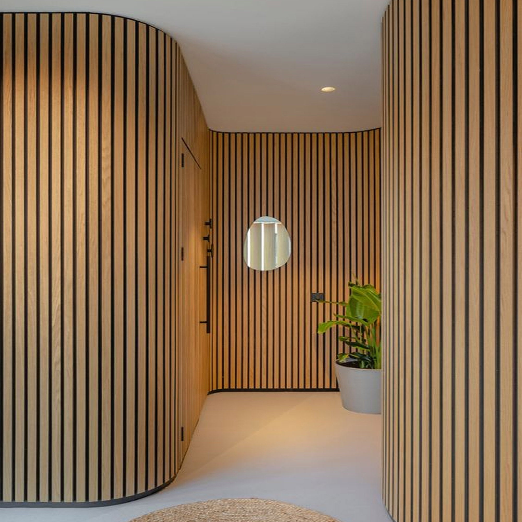 Sample of Slat acoustic panel   fire retardant - White oak 001-Sample -  Wall panels samples - ebarza Furniture UAE | Shop Modern Furniture in Abu Dhabi & Dubai - مفروشات ايبازرا في الامارات | تسوق اثاث عصري وديكورات مميزة في دبي وابوظبي