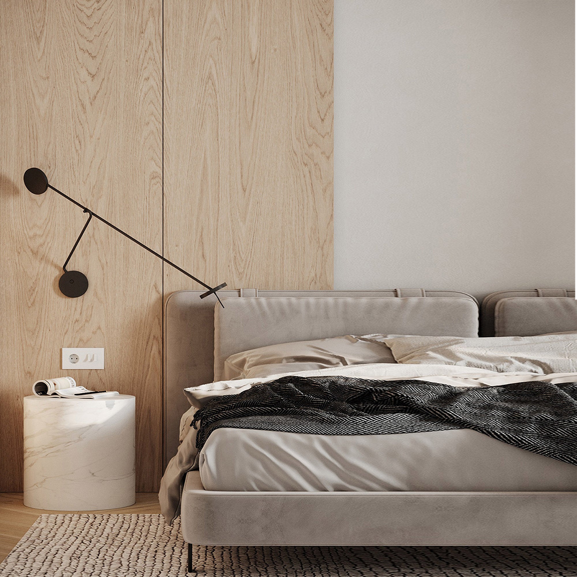 Synchronized MDF (122x280x1.8cm, E2, 700kg/m3, Protective Film) WQ9F0290 -  Wall Panels - ebarza Furniture UAE | Shop Modern Furniture in Abu Dhabi & Dubai - مفروشات ايبازرا في الامارات | تسوق اثاث عصري وديكورات مميزة في دبي وابوظبي