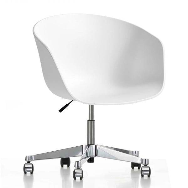 Classic Plastic & Aluminum  Office Chair  Of-Pc-125E Seat-W -  Office Chairs - ebarza Furniture UAE | Shop Modern Furniture in Abu Dhabi & Dubai - مفروشات ايبازرا في الامارات | تسوق اثاث عصري وديكورات مميزة في دبي وابوظبي