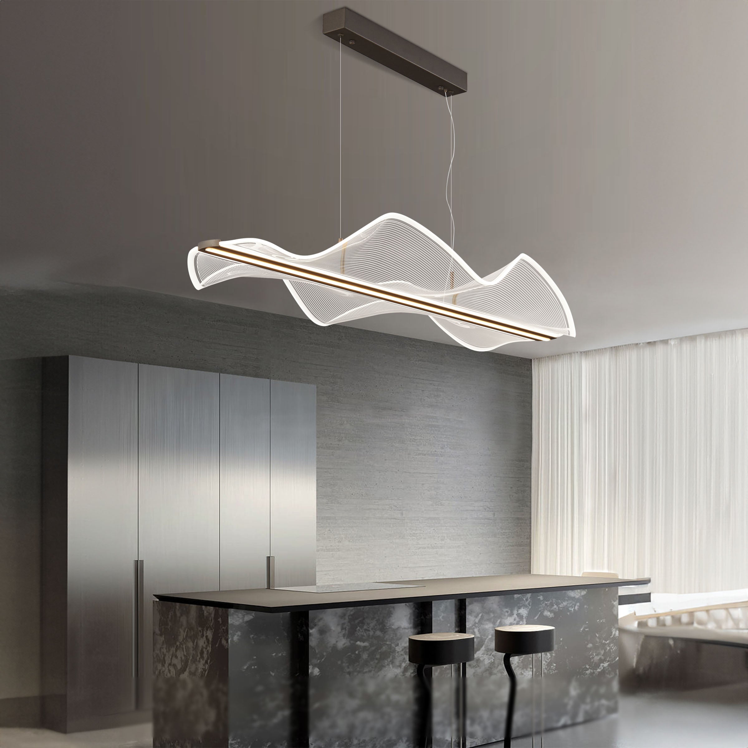 Cloud Pendant Lamp MA05819PB-001 -  Pendant Lamps - ebarza Furniture UAE | Shop Modern Furniture in Abu Dhabi & Dubai - مفروشات ايبازرا في الامارات | تسوق اثاث عصري وديكورات مميزة في دبي وابوظبي