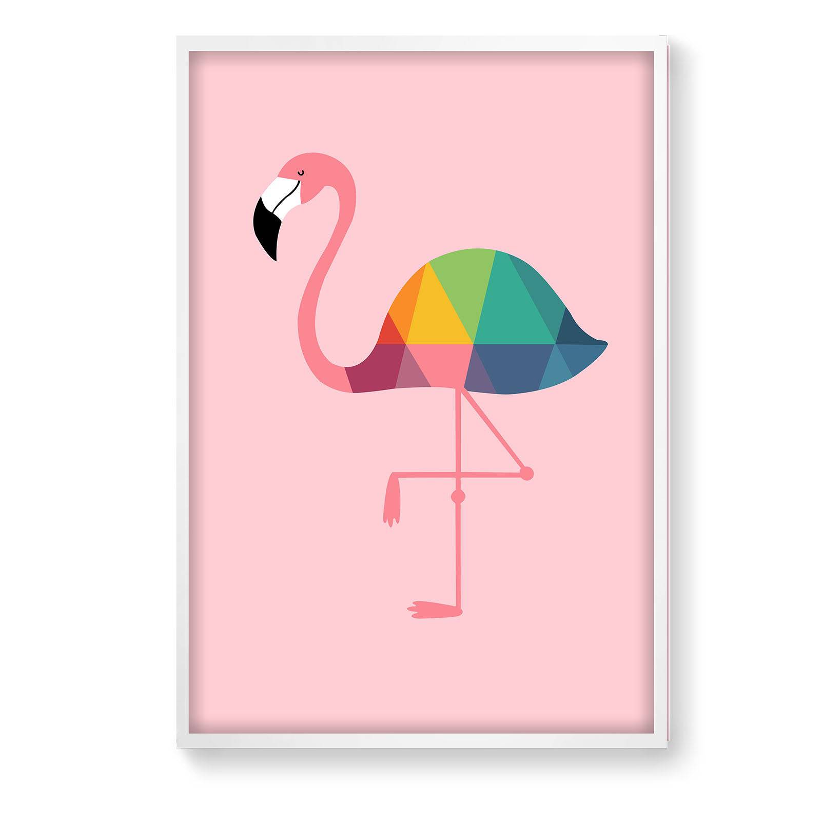 Colorful Flamingo Framed Graphic Art Print  Soapr0004 -  Paintings - ebarza Furniture UAE | Shop Modern Furniture in Abu Dhabi & Dubai - مفروشات ايبازرا في الامارات | تسوق اثاث عصري وديكورات مميزة في دبي وابوظبي
