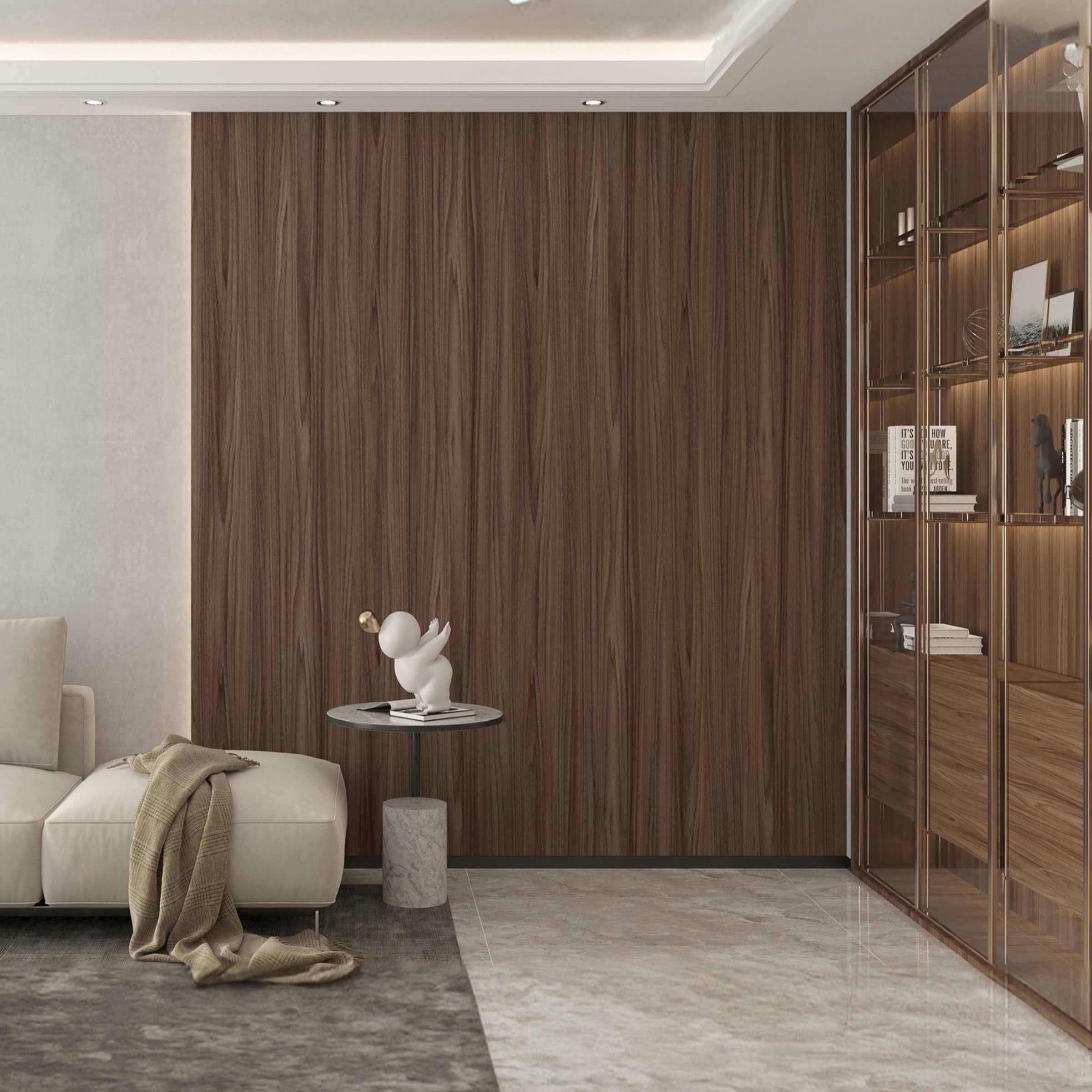 Synchronized MDF (122x280x1.8cm, E2, 700kg/m3, Protective Film) WQ9E2880Z-3 -  Wall Panels - ebarza Furniture UAE | Shop Modern Furniture in Abu Dhabi & Dubai - مفروشات ايبازرا في الامارات | تسوق اثاث عصري وديكورات مميزة في دبي وابوظبي