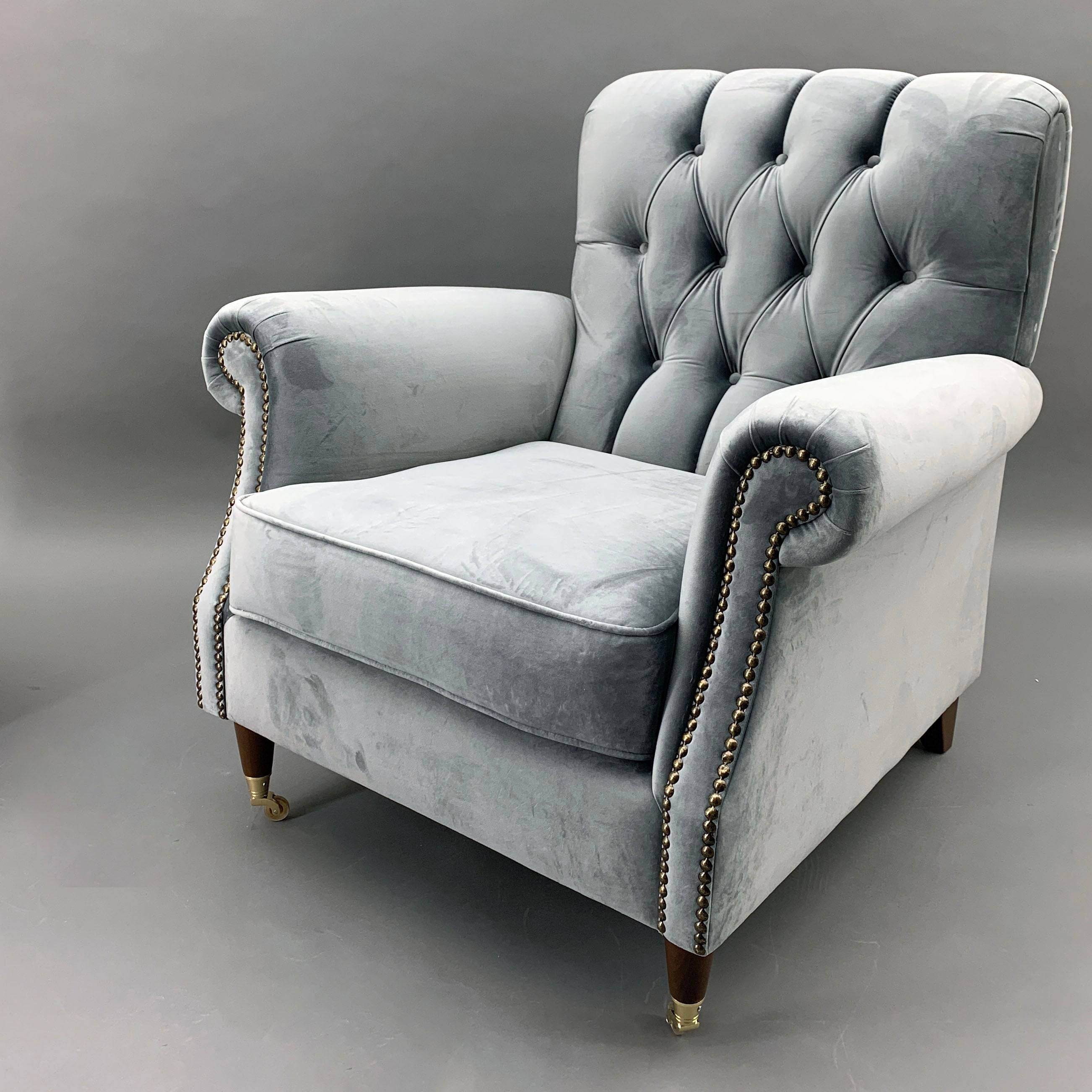 Corleone Armchair Lounge Bergere-Ege20( Cupon Grey ) -  Armchairs - ebarza Furniture UAE | Shop Modern Furniture in Abu Dhabi & Dubai - مفروشات ايبازرا في الامارات | تسوق اثاث عصري وديكورات مميزة في دبي وابوظبي
