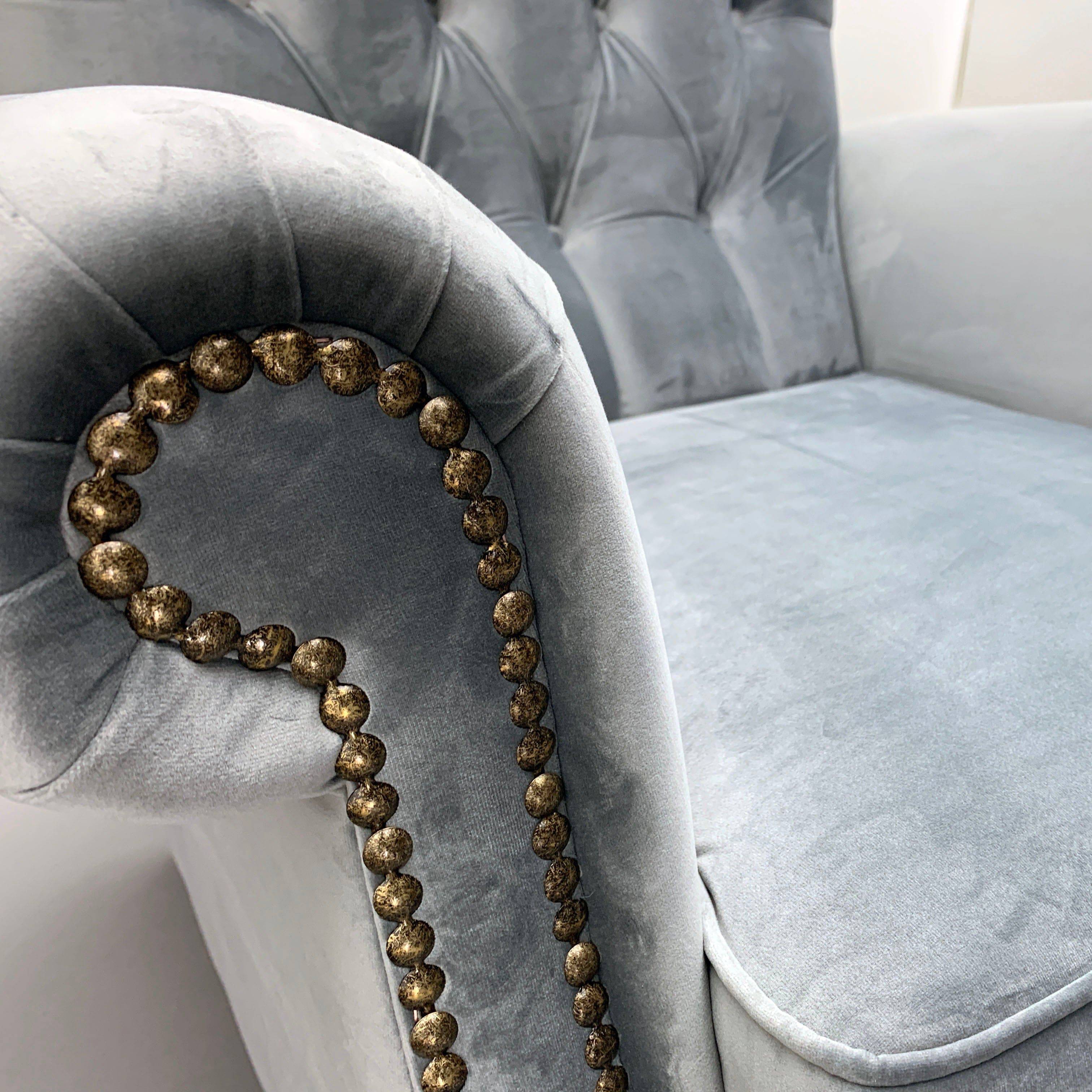 Corleone Armchair Lounge Bergere-Ege20( Cupon Grey ) -  Armchairs - ebarza Furniture UAE | Shop Modern Furniture in Abu Dhabi & Dubai - مفروشات ايبازرا في الامارات | تسوق اثاث عصري وديكورات مميزة في دبي وابوظبي