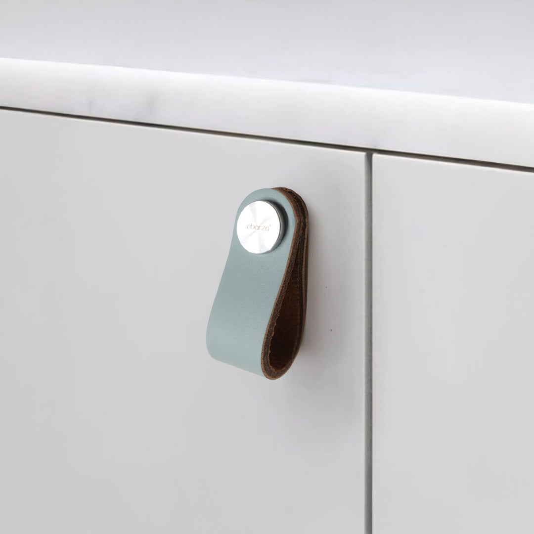 Cowhide Layer & SS Button Knob - 588-Knob-2 -  Door Handles - ebarza Furniture UAE | Shop Modern Furniture in Abu Dhabi & Dubai - مفروشات ايبازرا في الامارات | تسوق اثاث عصري وديكورات مميزة في دبي وابوظبي