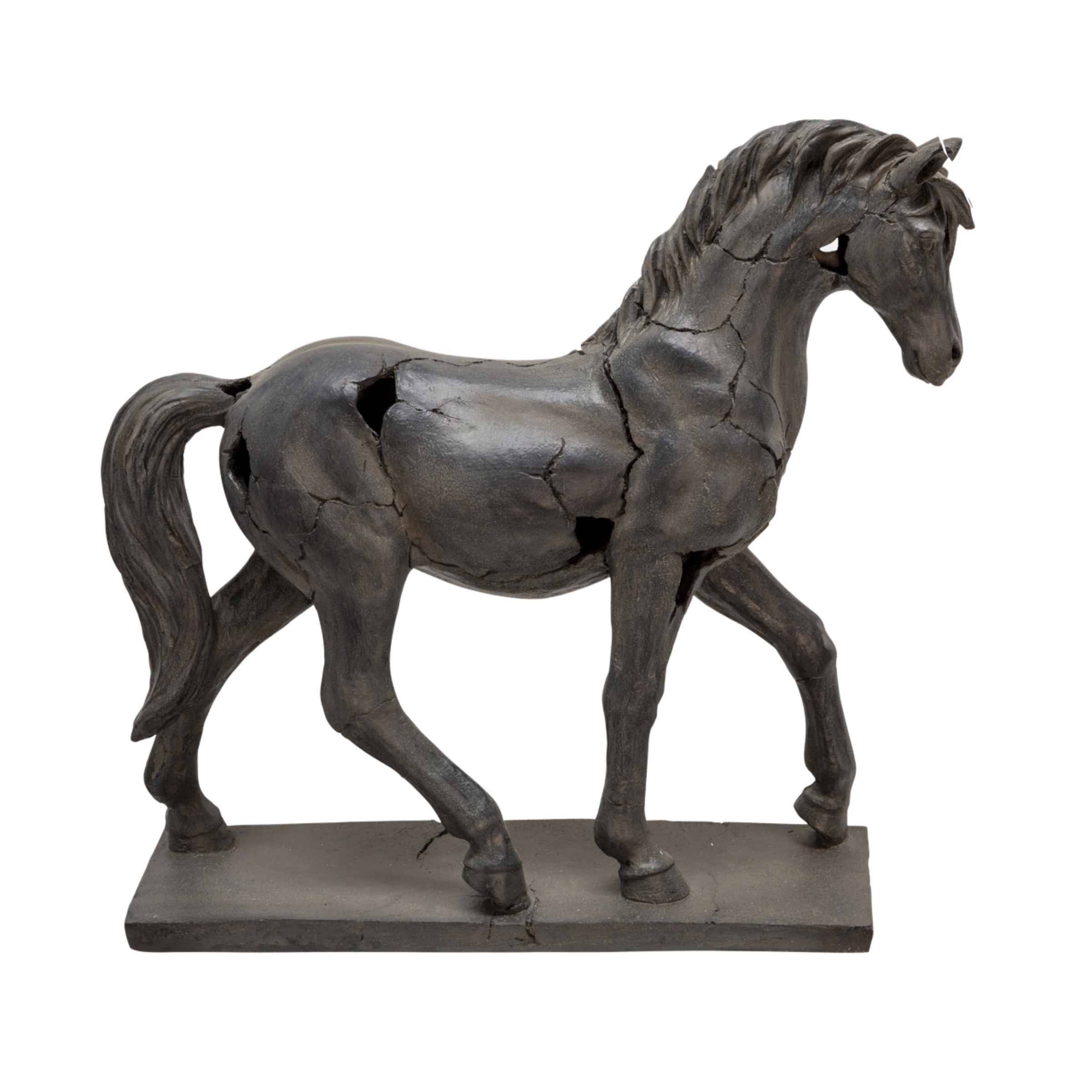 Cracked Horse Sculpture 13622-02 -  Home Decor Figurines - ebarza Furniture UAE | Shop Modern Furniture in Abu Dhabi & Dubai - مفروشات ايبازرا في الامارات | تسوق اثاث عصري وديكورات مميزة في دبي وابوظبي