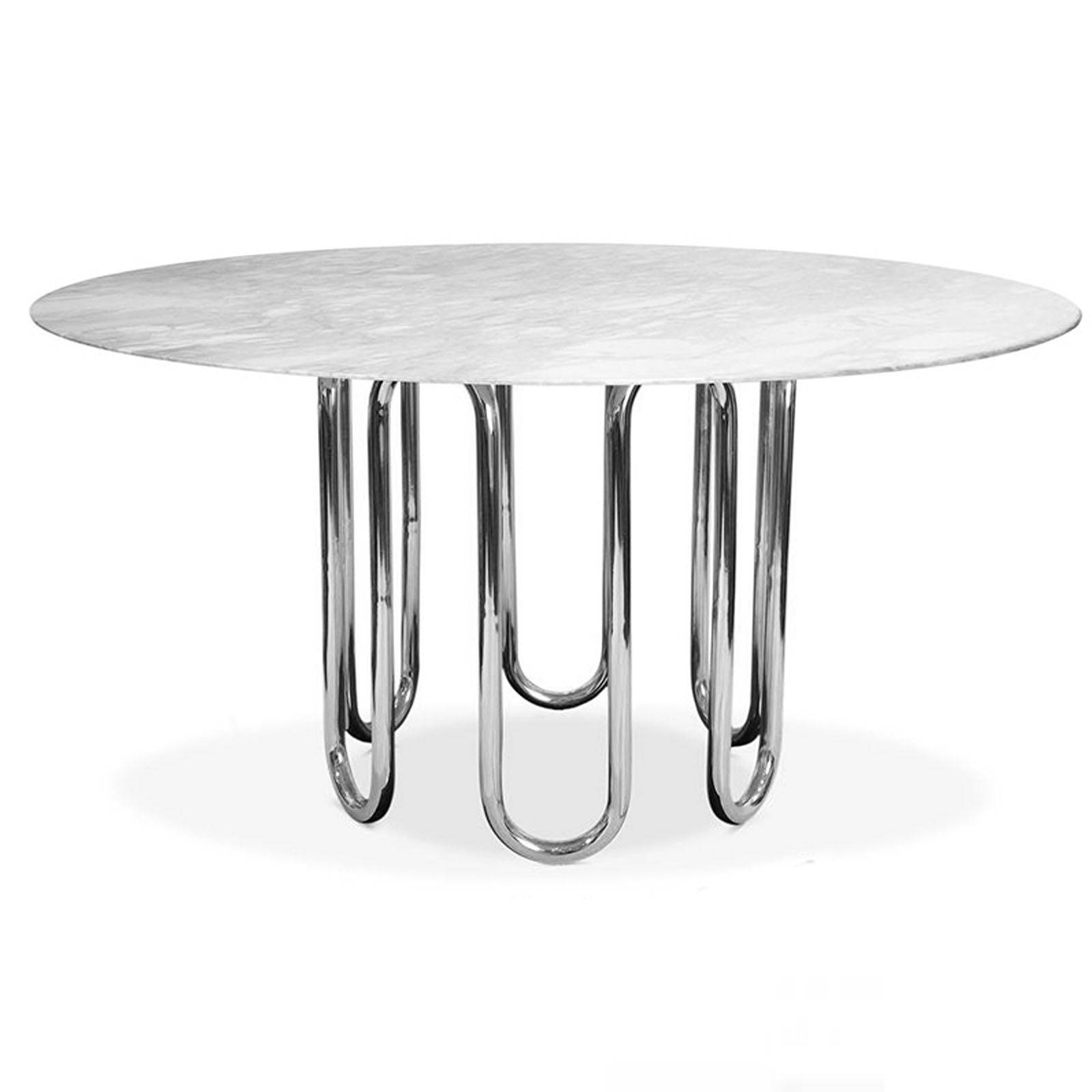 Crown Dining Table With Faux   Marble  Tg-345-C -  Dining Tables - ebarza Furniture UAE | Shop Modern Furniture in Abu Dhabi & Dubai - مفروشات ايبازرا في الامارات | تسوق اثاث عصري وديكورات مميزة في دبي وابوظبي