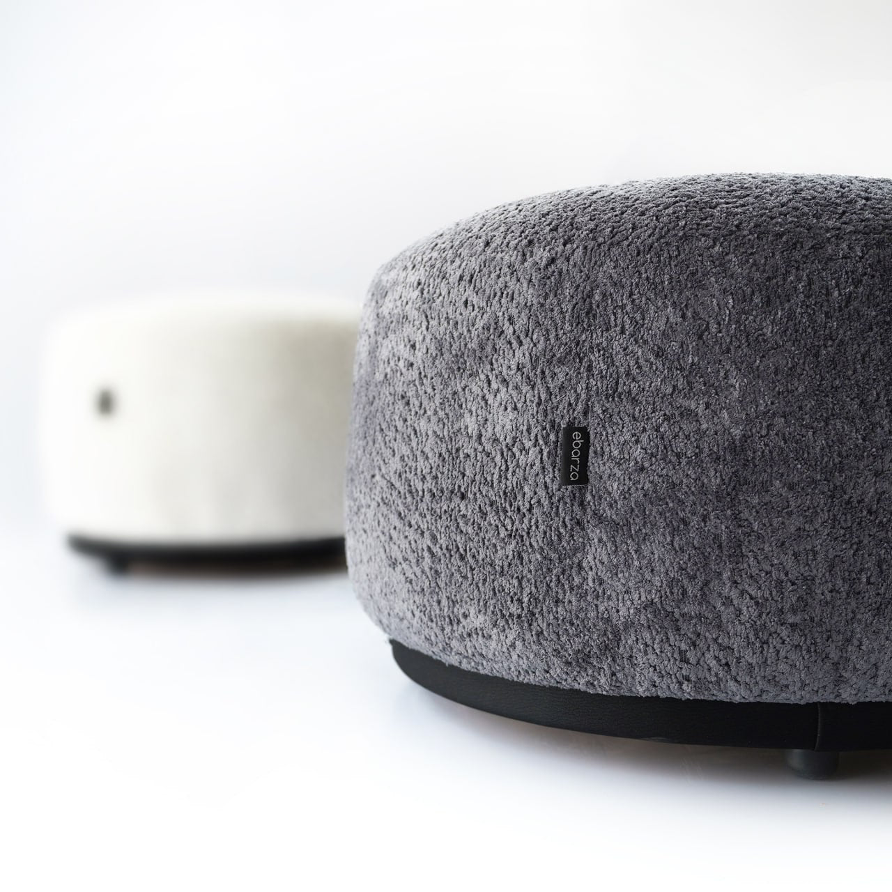 Display Item - Crown Pouf Gray SBRN-CRNPUFG Nakheel -  DISPLAY ITEM - ebarza Furniture UAE | Shop Modern Furniture in Abu Dhabi & Dubai - مفروشات ايبازرا في الامارات | تسوق اثاث عصري وديكورات مميزة في دبي وابوظبي