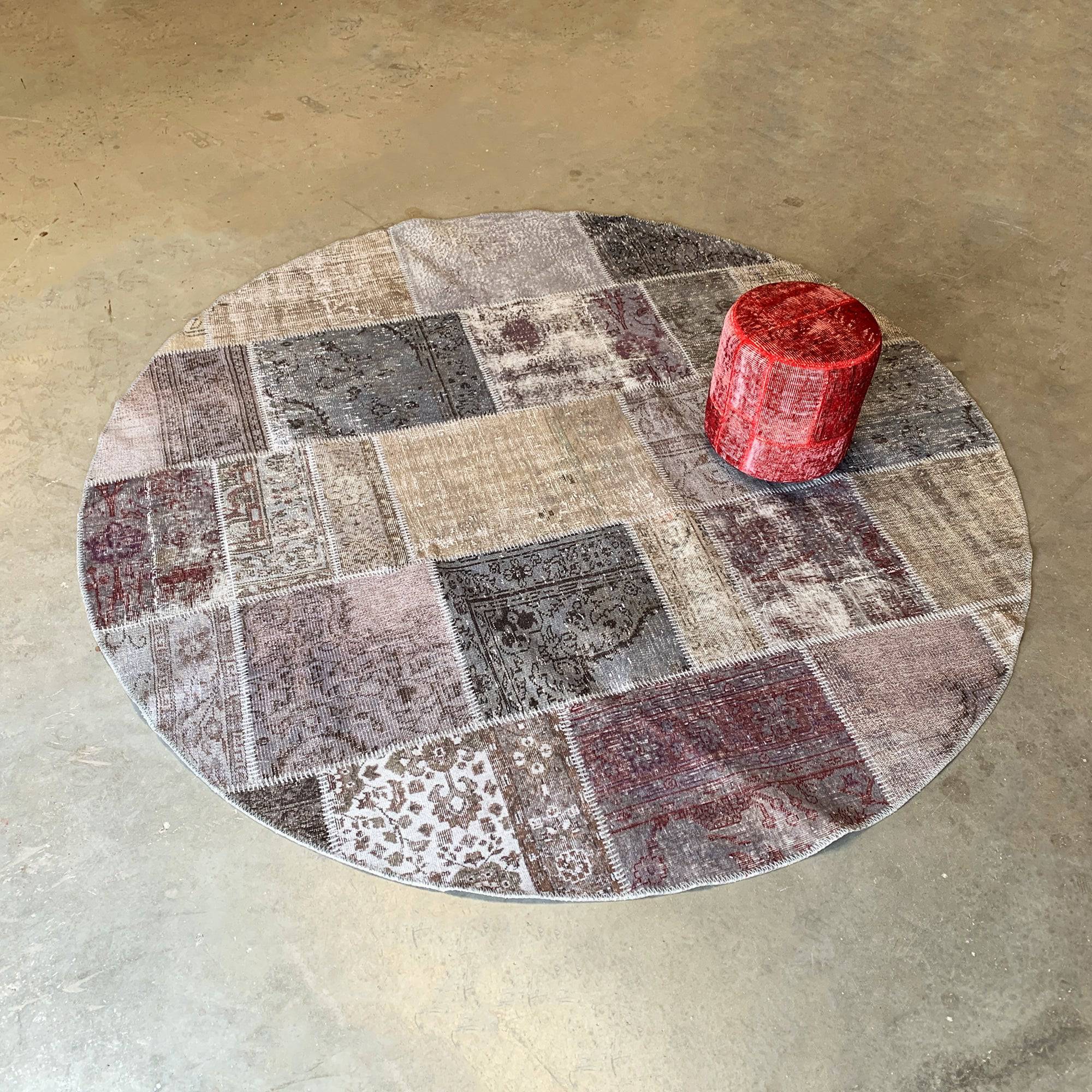 D 250Cm Hali X-Bursa Handmade Over Dyed Round Pw068 -  Rugs - ebarza Furniture UAE | Shop Modern Furniture in Abu Dhabi & Dubai - مفروشات ايبازرا في الامارات | تسوق اثاث عصري وديكورات مميزة في دبي وابوظبي