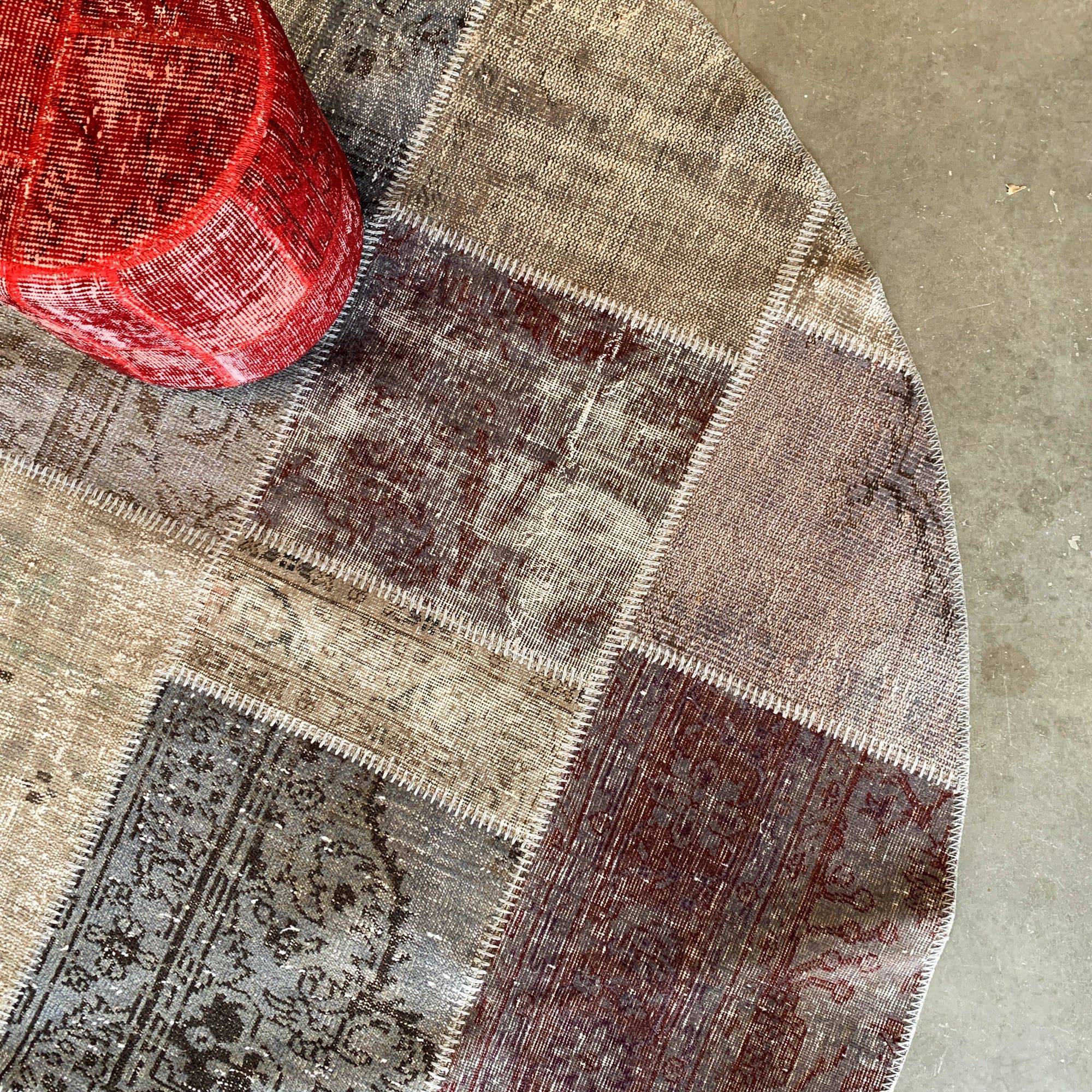 D 250Cm Hali X-Bursa Handmade Over Dyed Round Pw068 -  Rugs - ebarza Furniture UAE | Shop Modern Furniture in Abu Dhabi & Dubai - مفروشات ايبازرا في الامارات | تسوق اثاث عصري وديكورات مميزة في دبي وابوظبي