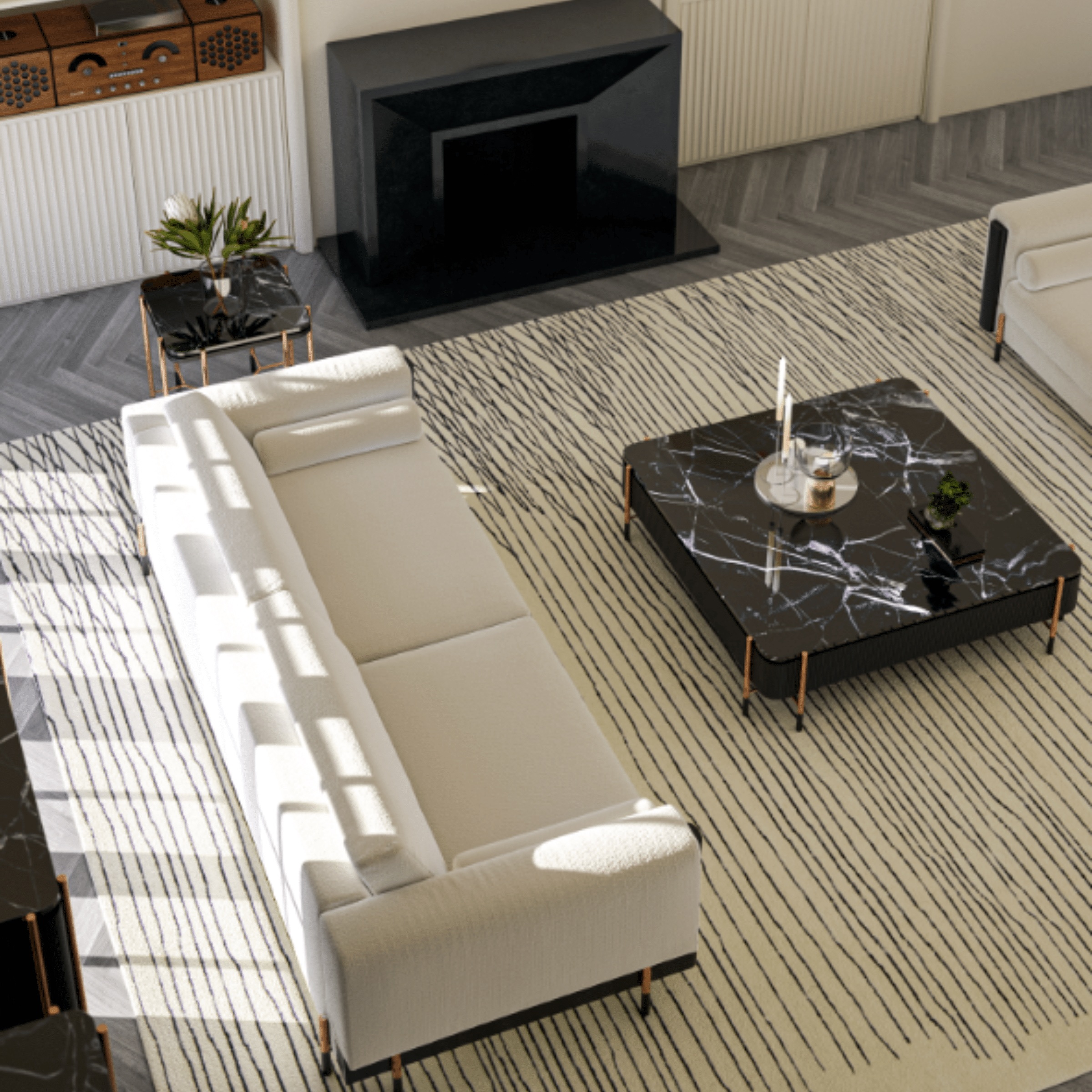 Dali 4 Seater Sofa Dali-005 -  Sofas - ebarza Furniture UAE | Shop Modern Furniture in Abu Dhabi & Dubai - مفروشات ايبازرا في الامارات | تسوق اثاث عصري وديكورات مميزة في دبي وابوظبي