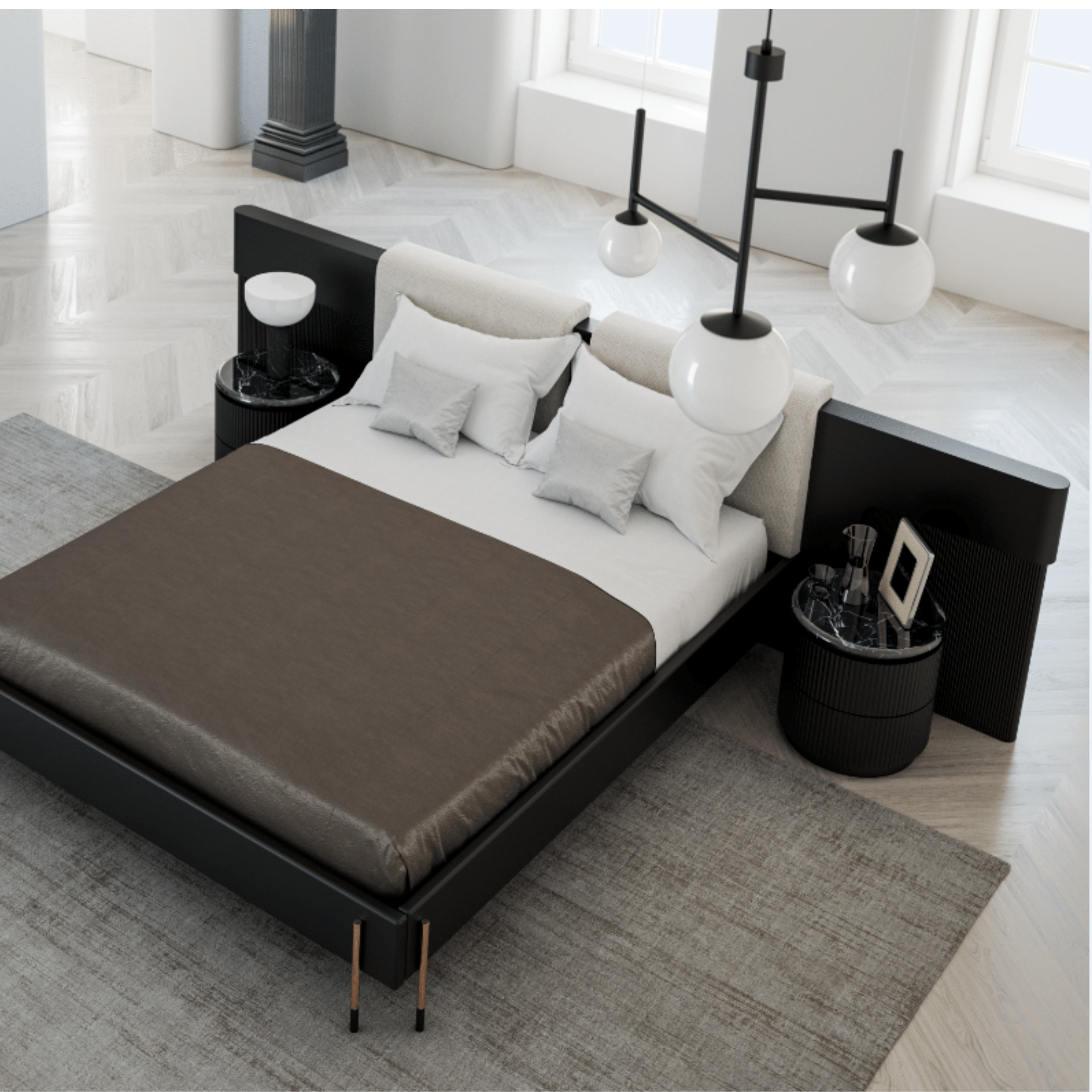 Display Item - Dali King Size Bedstead  Dali-Bed Nakheel -  DISPLAY ITEM - ebarza Furniture UAE | Shop Modern Furniture in Abu Dhabi & Dubai - مفروشات ايبازرا في الامارات | تسوق اثاث عصري وديكورات مميزة في دبي وابوظبي