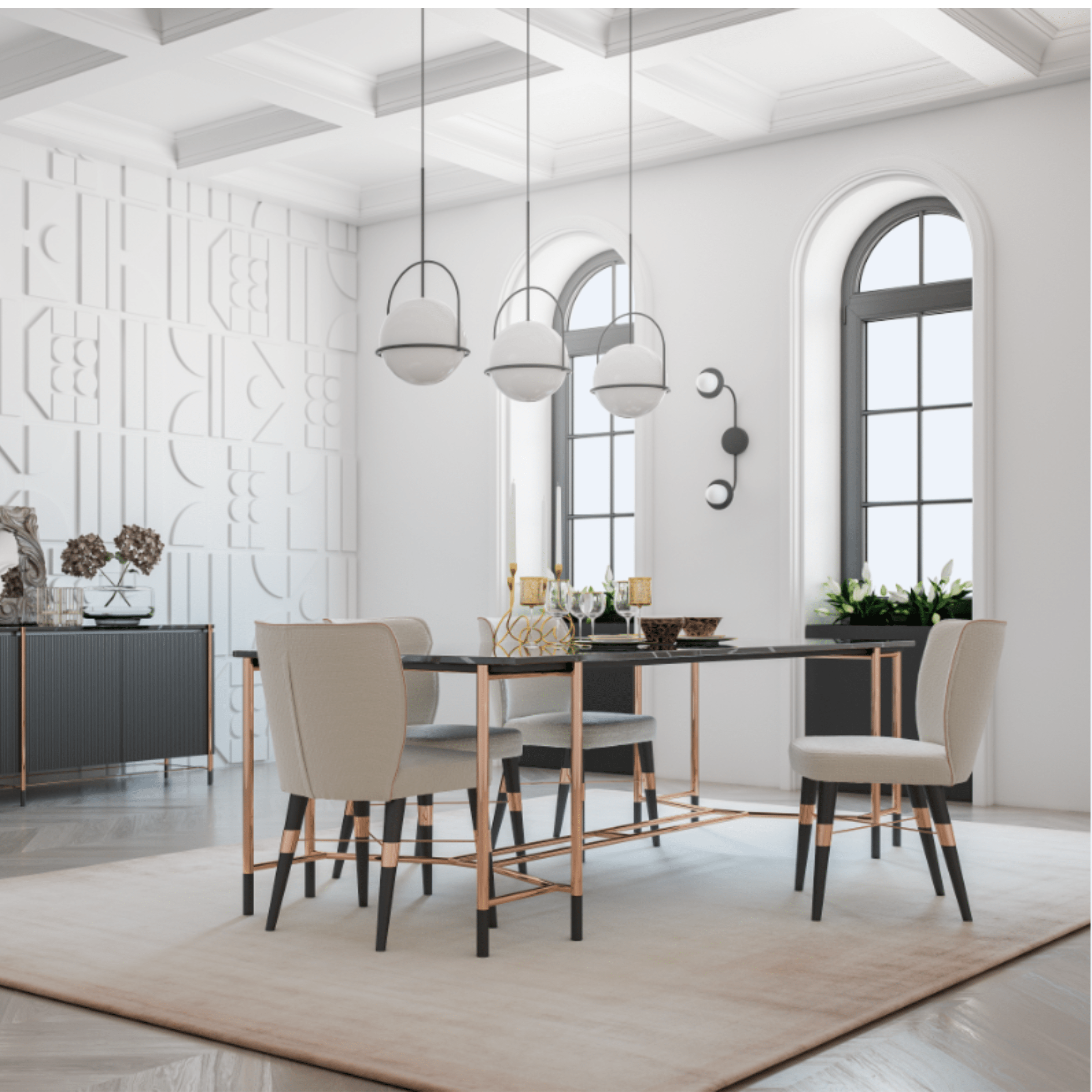 Display Item - Dali Natural Marble Dining Table Dali-240 Nakheel -  DISPLAY ITEM - ebarza Furniture UAE | Shop Modern Furniture in Abu Dhabi & Dubai - مفروشات ايبازرا في الامارات | تسوق اثاث عصري وديكورات مميزة في دبي وابوظبي