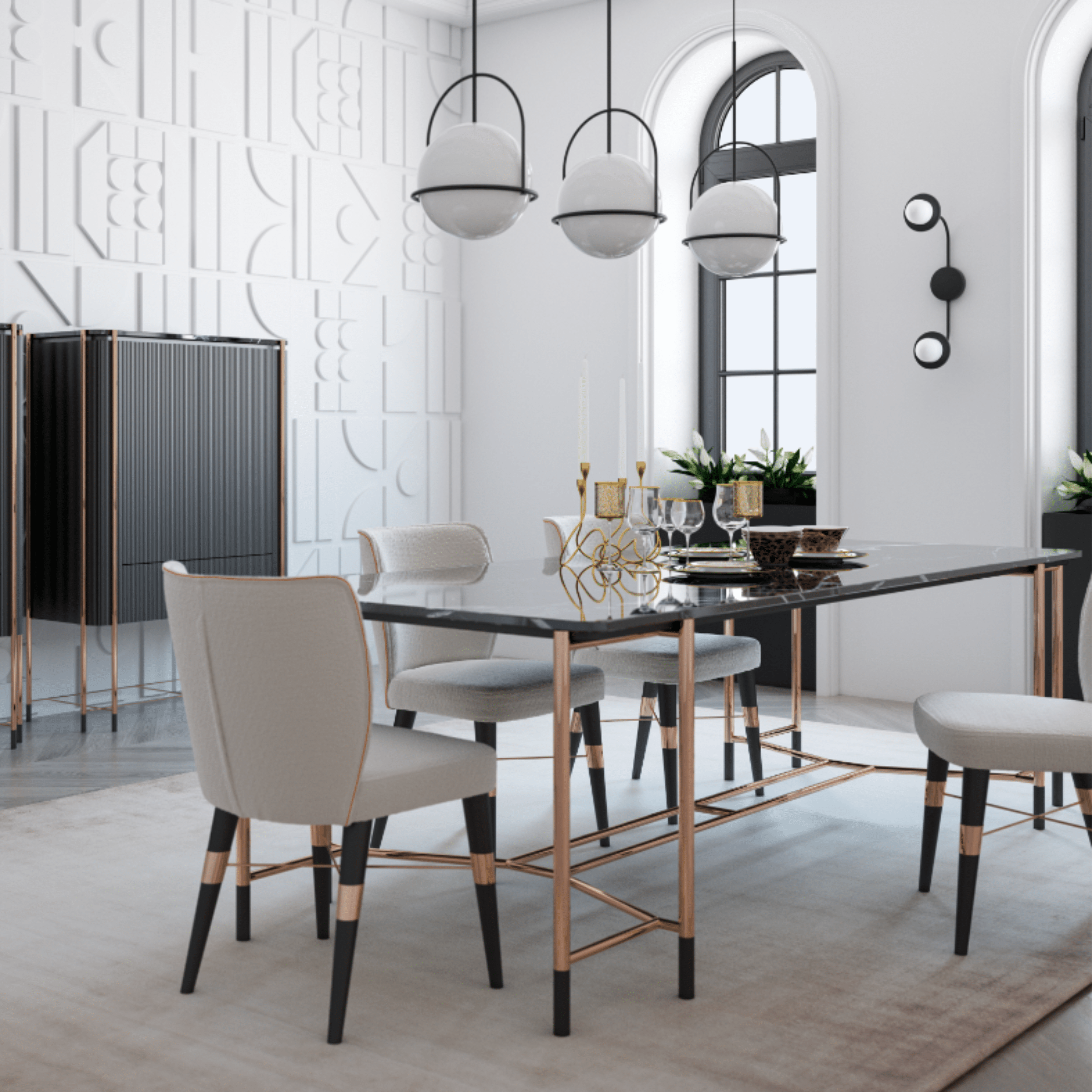 Display Item - Dali Natural Marble Dining Table Dali-240 Nakheel -  DISPLAY ITEM - ebarza Furniture UAE | Shop Modern Furniture in Abu Dhabi & Dubai - مفروشات ايبازرا في الامارات | تسوق اثاث عصري وديكورات مميزة في دبي وابوظبي