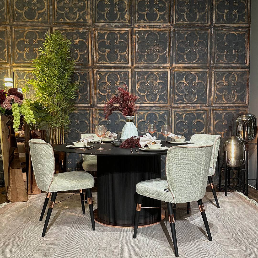 Dali Round Dining Table Dali-D160 -  Dining Tables - ebarza Furniture UAE | Shop Modern Furniture in Abu Dhabi & Dubai - مفروشات ايبازرا في الامارات | تسوق اثاث عصري وديكورات مميزة في دبي وابوظبي