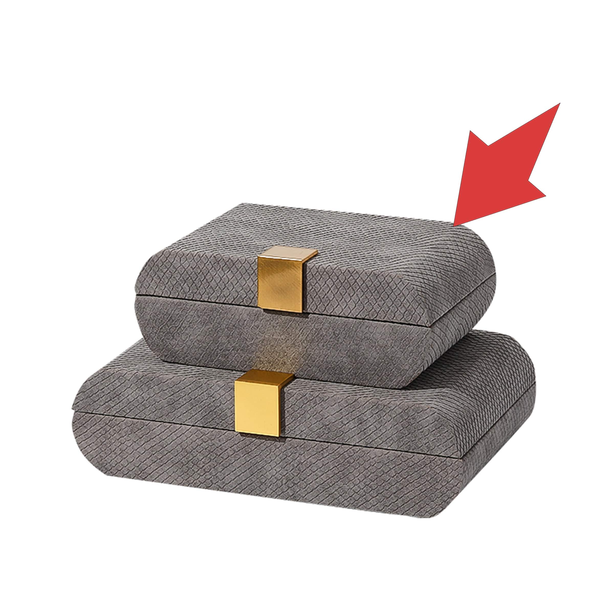 Dark Grey Scaled Circular Box-B Fb-Pg2125B -  Decorative Boxes - ebarza Furniture UAE | Shop Modern Furniture in Abu Dhabi & Dubai - مفروشات ايبازرا في الامارات | تسوق اثاث عصري وديكورات مميزة في دبي وابوظبي