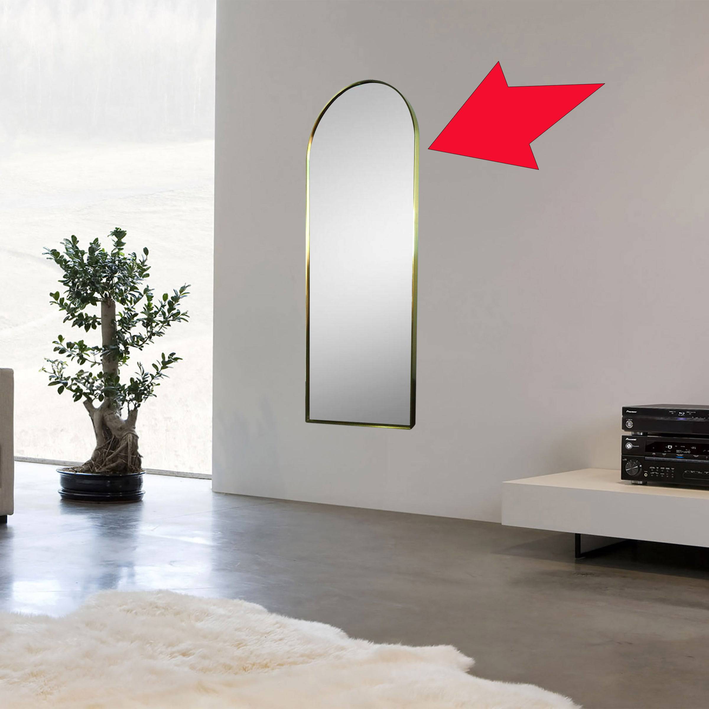 Decorative Mirror Oa-80028-Gold -  Mirrors - ebarza Furniture UAE | Shop Modern Furniture in Abu Dhabi & Dubai - مفروشات ايبازرا في الامارات | تسوق اثاث عصري وديكورات مميزة في دبي وابوظبي