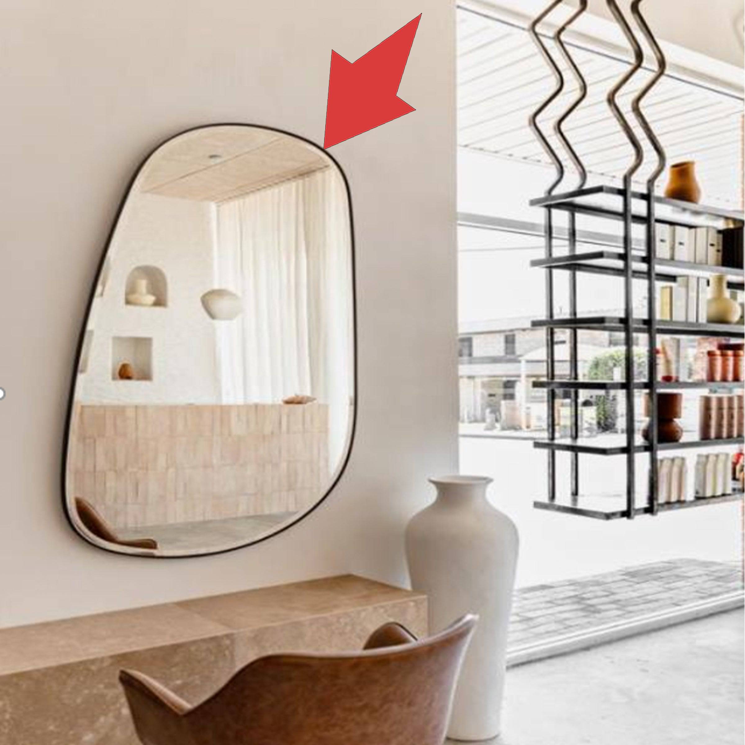 Decorative Mirror Oa-80108 -  Mirrors - ebarza Furniture UAE | Shop Modern Furniture in Abu Dhabi & Dubai - مفروشات ايبازرا في الامارات | تسوق اثاث عصري وديكورات مميزة في دبي وابوظبي