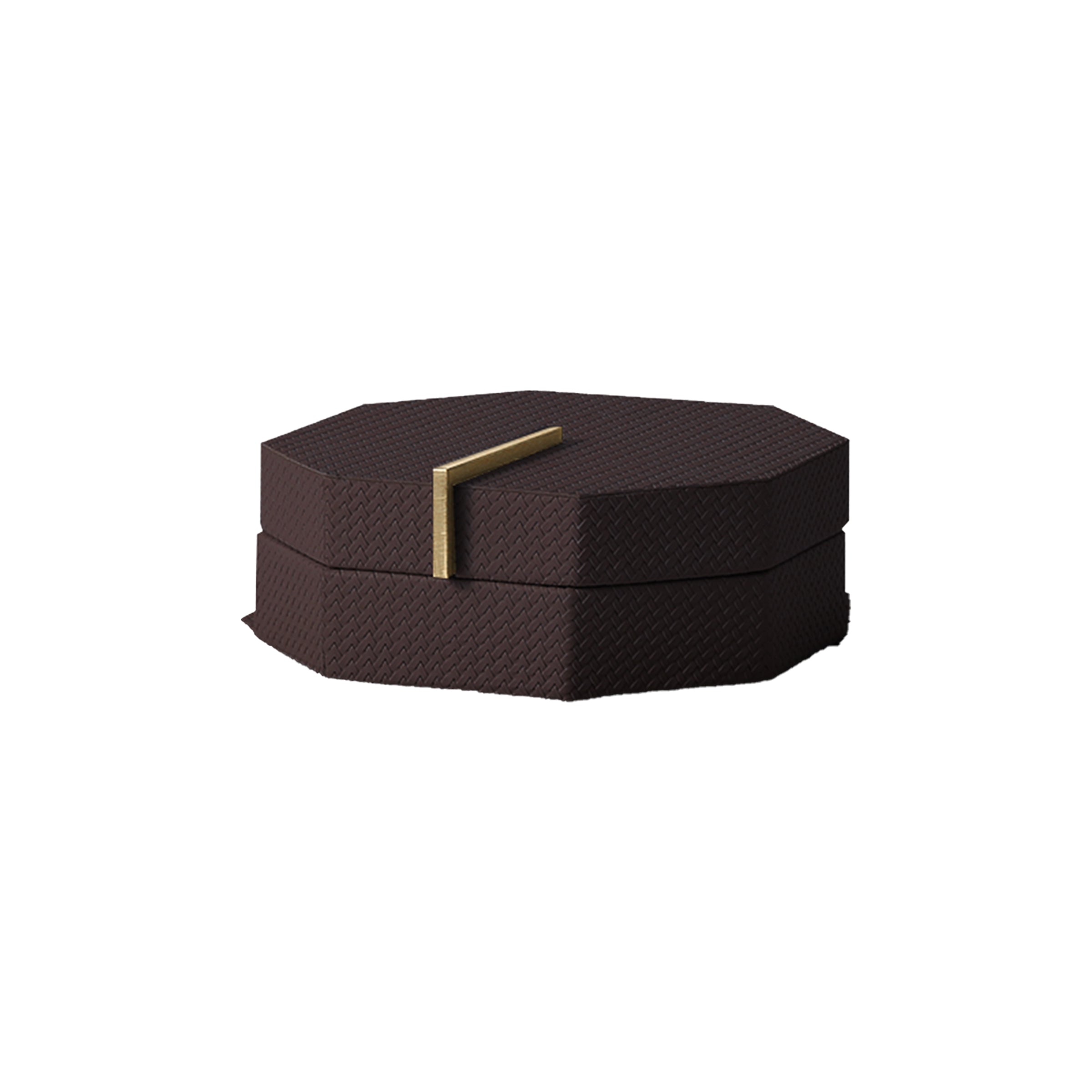 Deep Coffee Eight-Sided Box -B Fb-Pg2119B -  Decorative Boxes - ebarza Furniture UAE | Shop Modern Furniture in Abu Dhabi & Dubai - مفروشات ايبازرا في الامارات | تسوق اثاث عصري وديكورات مميزة في دبي وابوظبي