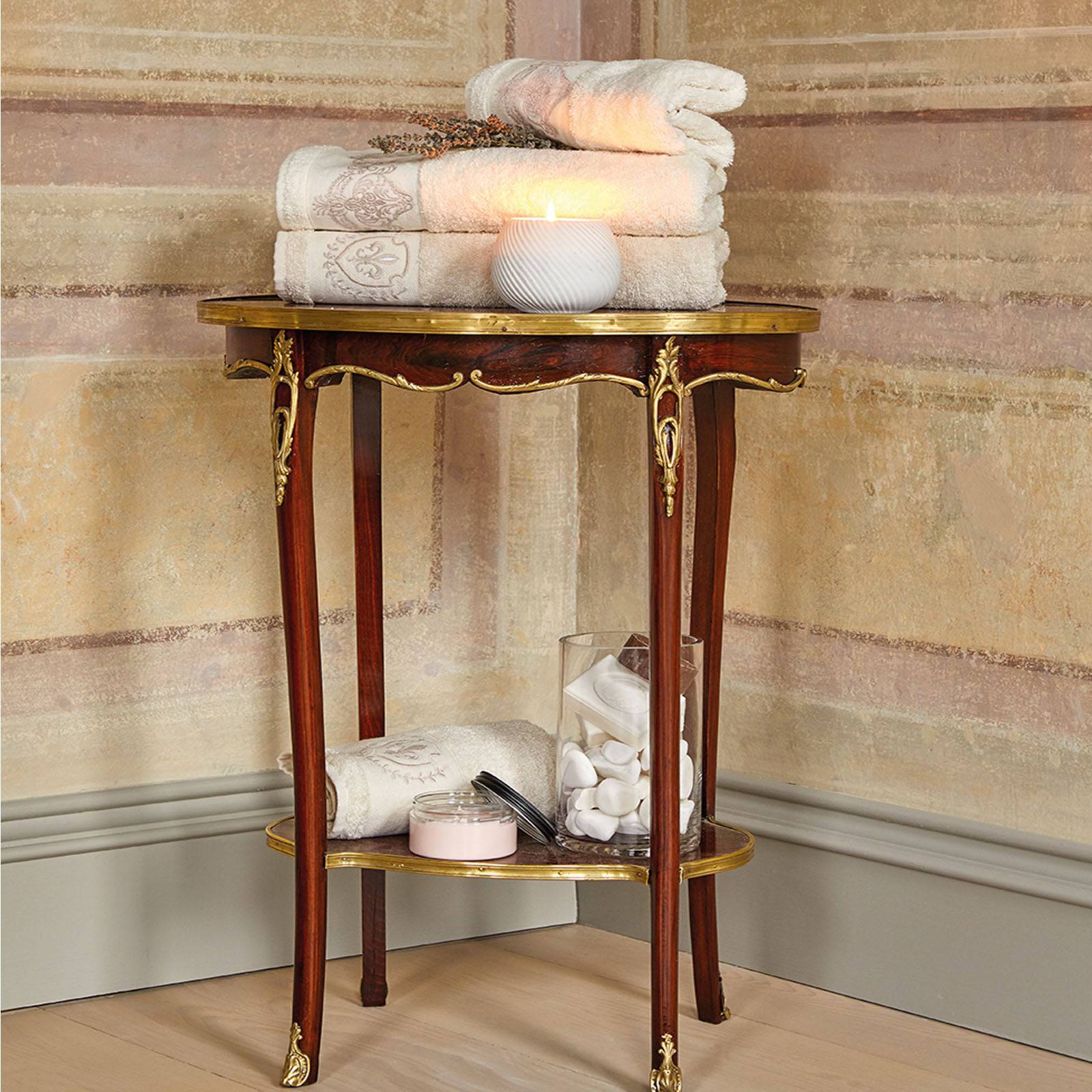 Desire Embroidered Off White-Beige Hammam Set  200.15.01.0213 -  Bathrobe Sets - ebarza Furniture UAE | Shop Modern Furniture in Abu Dhabi & Dubai - مفروشات ايبازرا في الامارات | تسوق اثاث عصري وديكورات مميزة في دبي وابوظبي