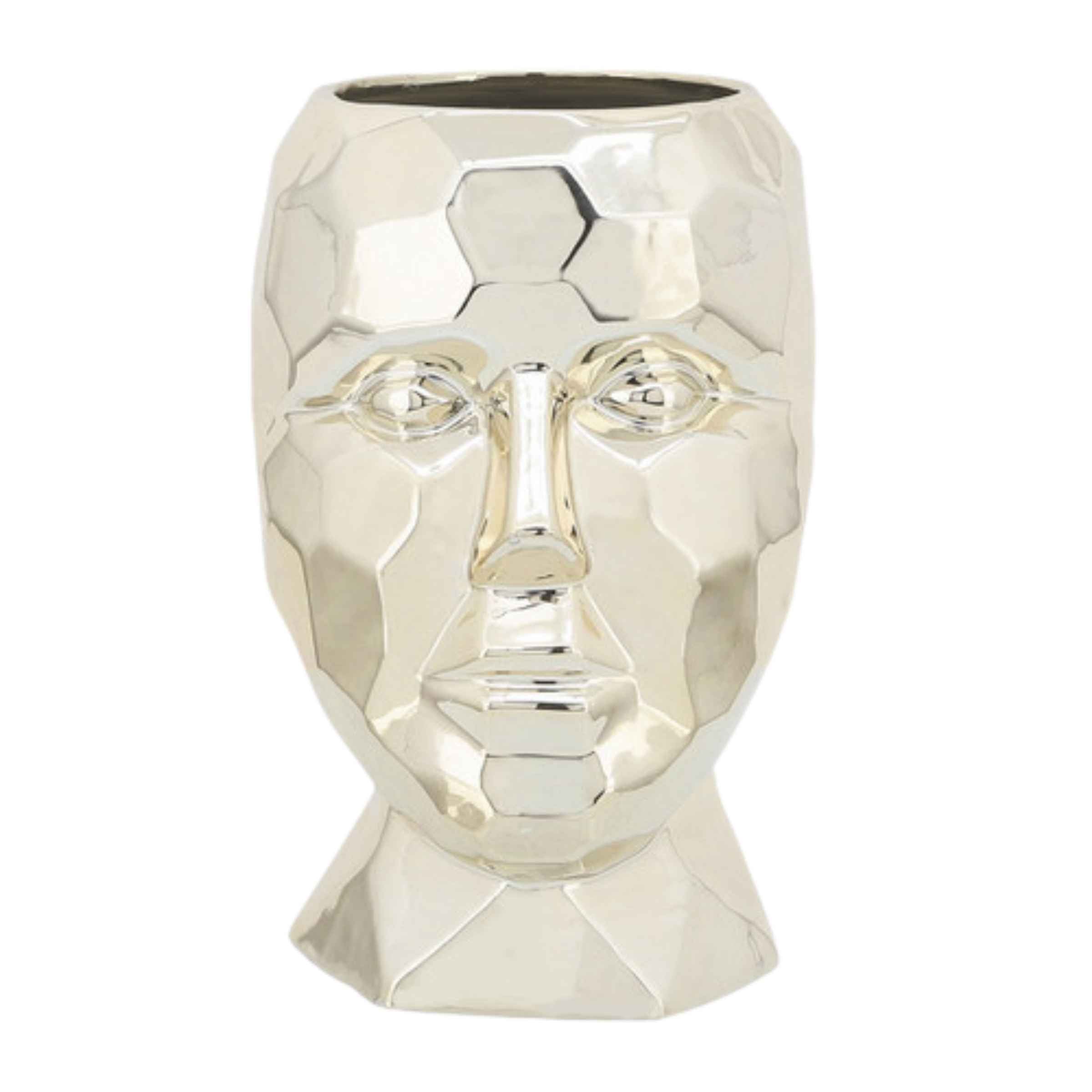 Diamond Face Porcelain Vase 15 Cm - Gold 16712-02 -  Vases - ebarza Furniture UAE | Shop Modern Furniture in Abu Dhabi & Dubai - مفروشات ايبازرا في الامارات | تسوق اثاث عصري وديكورات مميزة في دبي وابوظبي