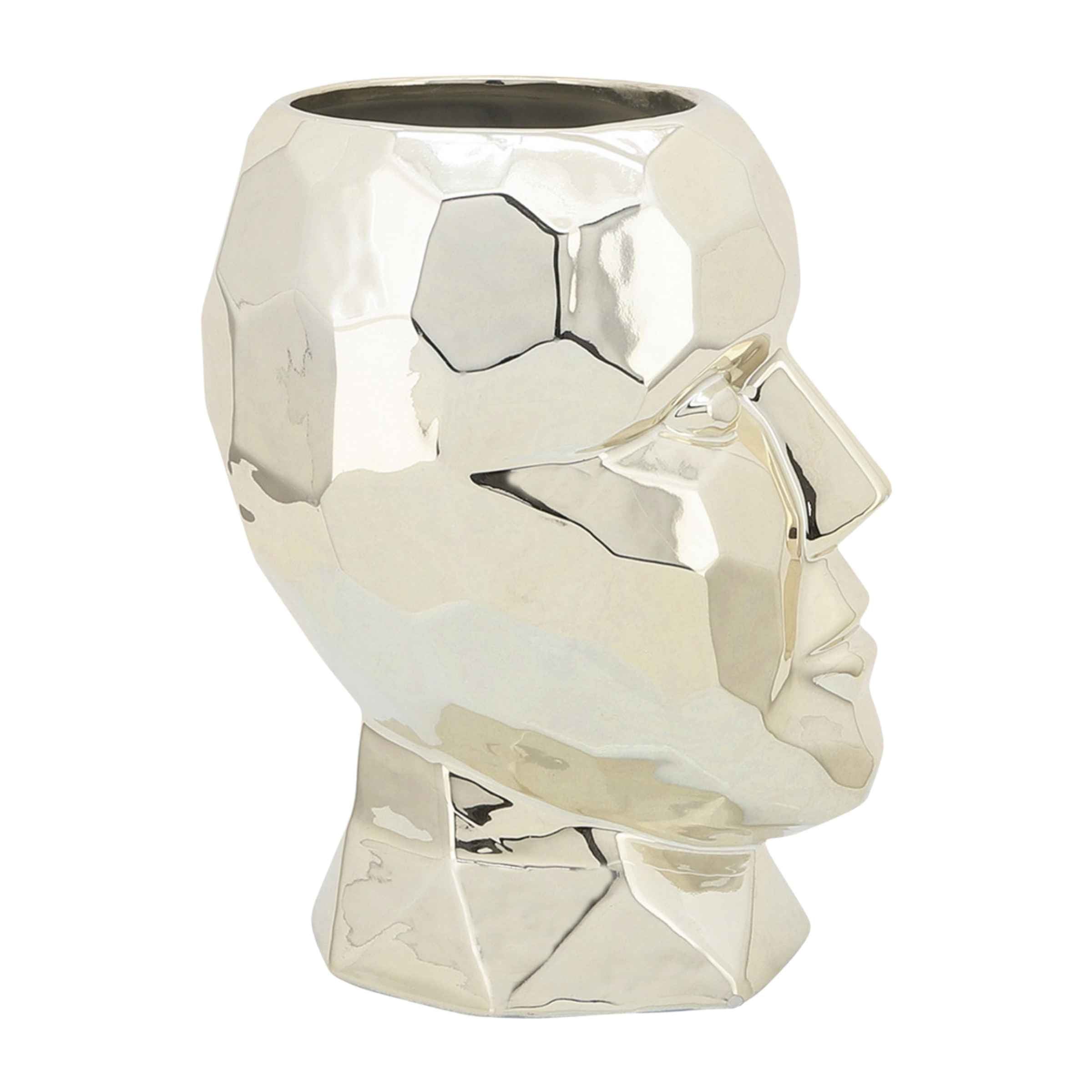 Diamond Face Porcelain Vase 15 Cm - Gold 16712-02 -  Vases - ebarza Furniture UAE | Shop Modern Furniture in Abu Dhabi & Dubai - مفروشات ايبازرا في الامارات | تسوق اثاث عصري وديكورات مميزة في دبي وابوظبي
