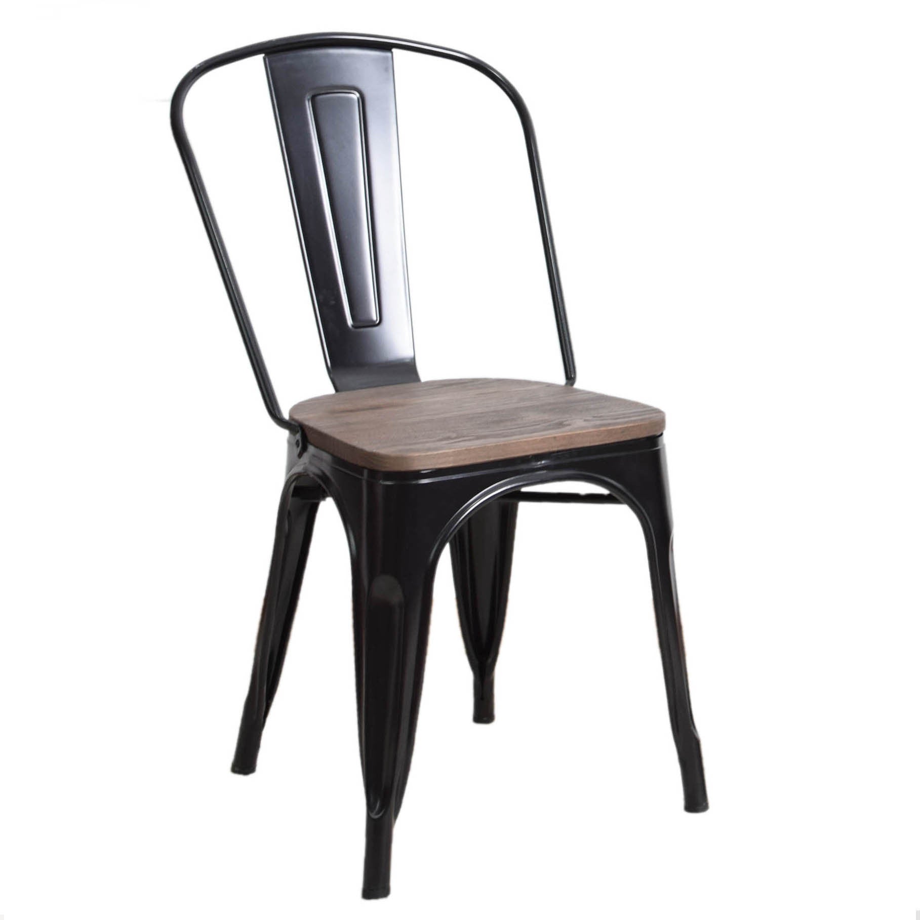 Dinning Chair With Solid Wood Seat  Mc-001K-Bw -  Chairs - ebarza Furniture UAE | Shop Modern Furniture in Abu Dhabi & Dubai - مفروشات ايبازرا في الامارات | تسوق اثاث عصري وديكورات مميزة في دبي وابوظبي